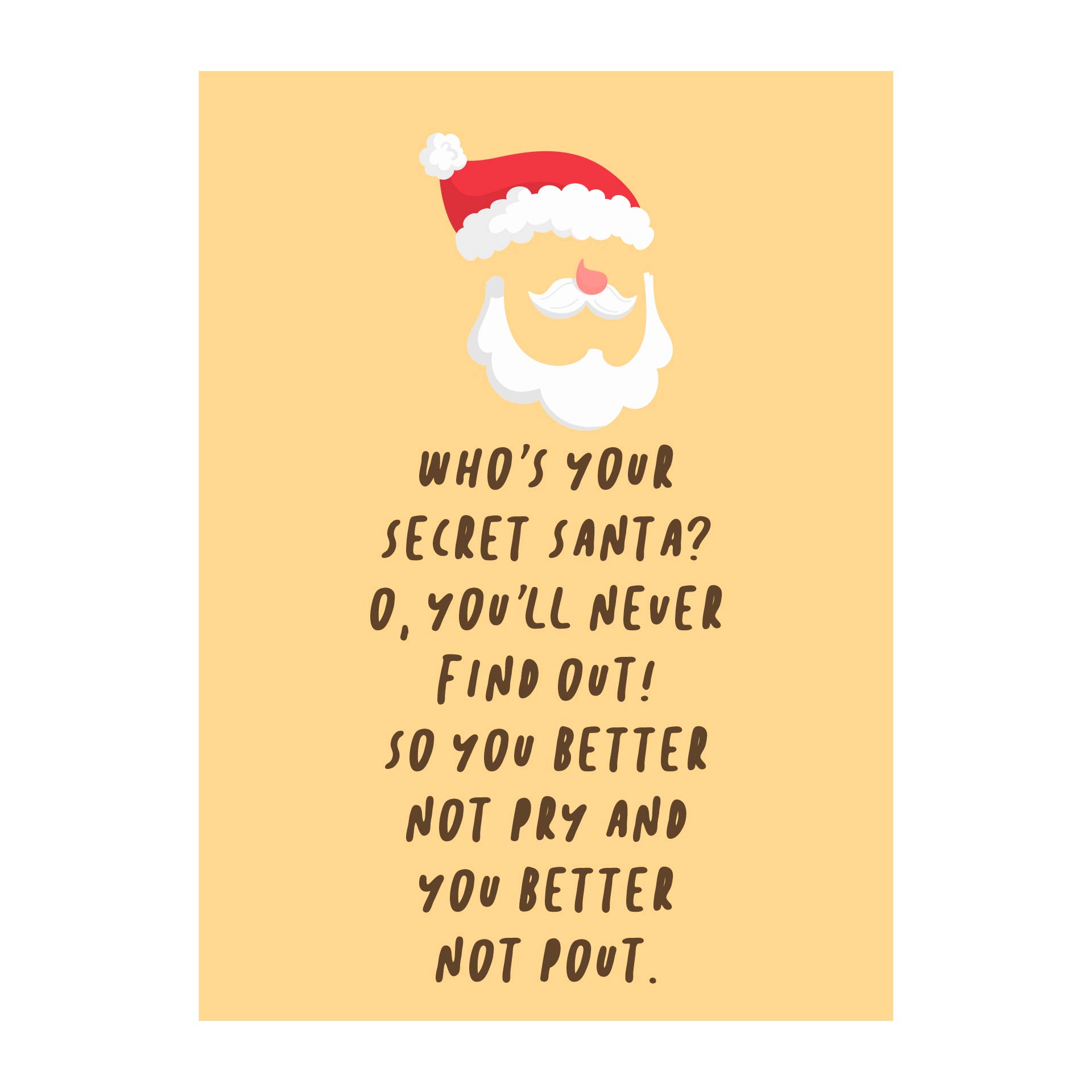 Secret Santa Card Messages Printable