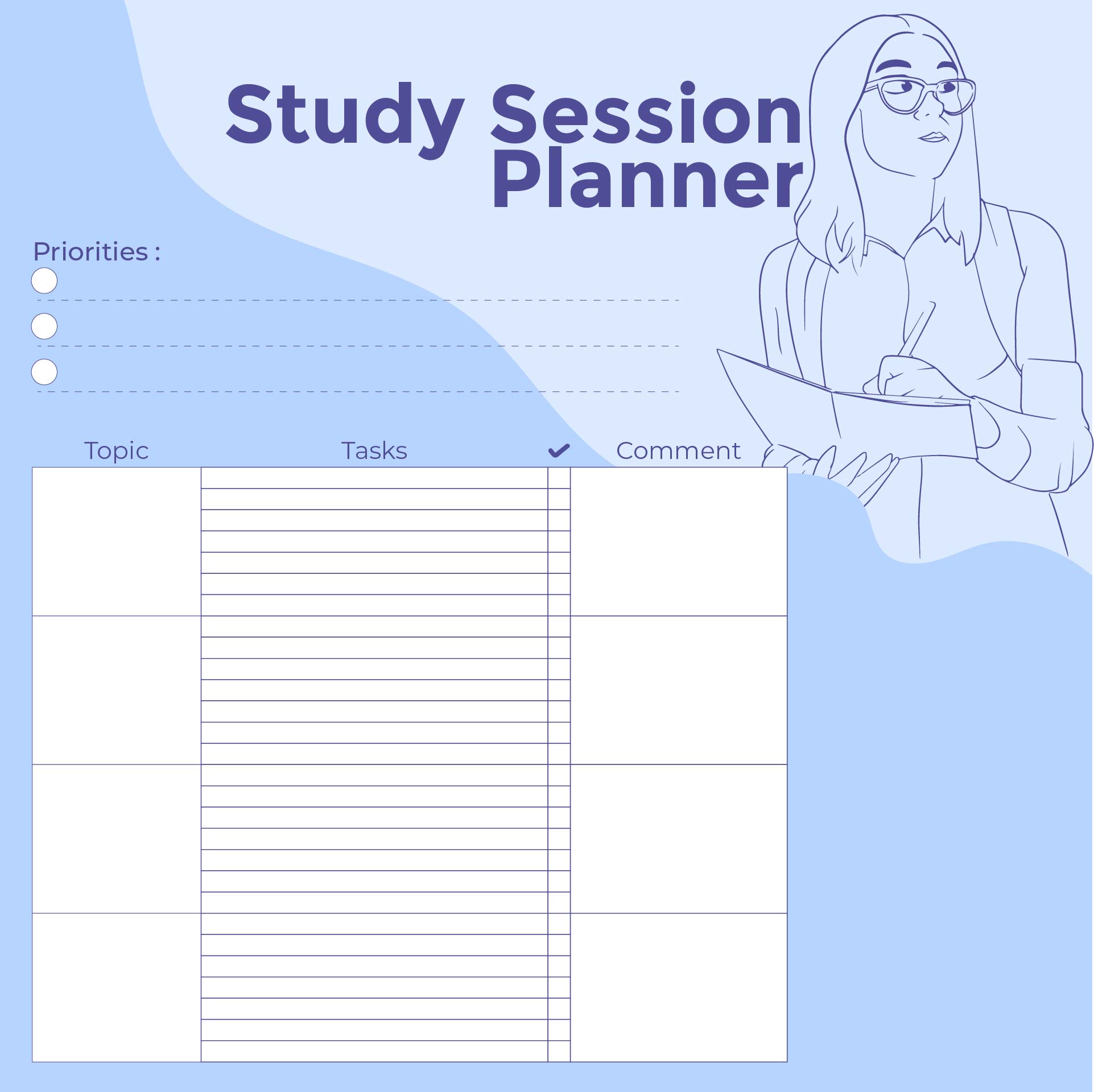 Study Planner Printable