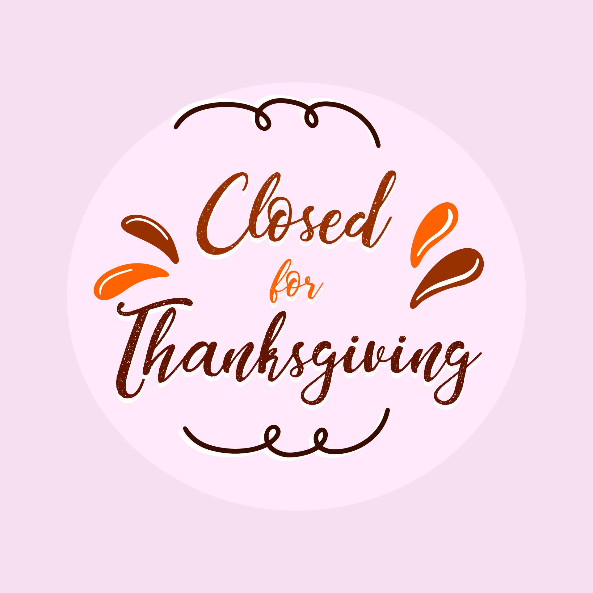 Thanksgiving Closed Sign Template Printables