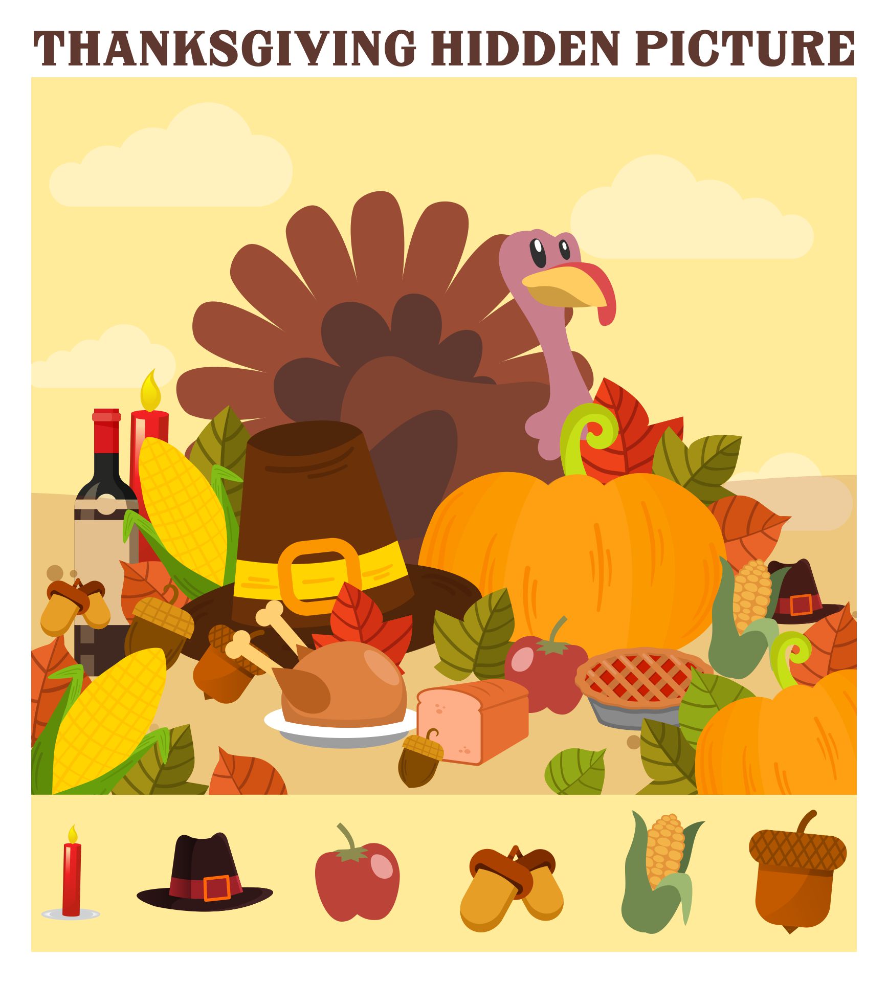 Thanksgiving Hidden Picture Activity Printables