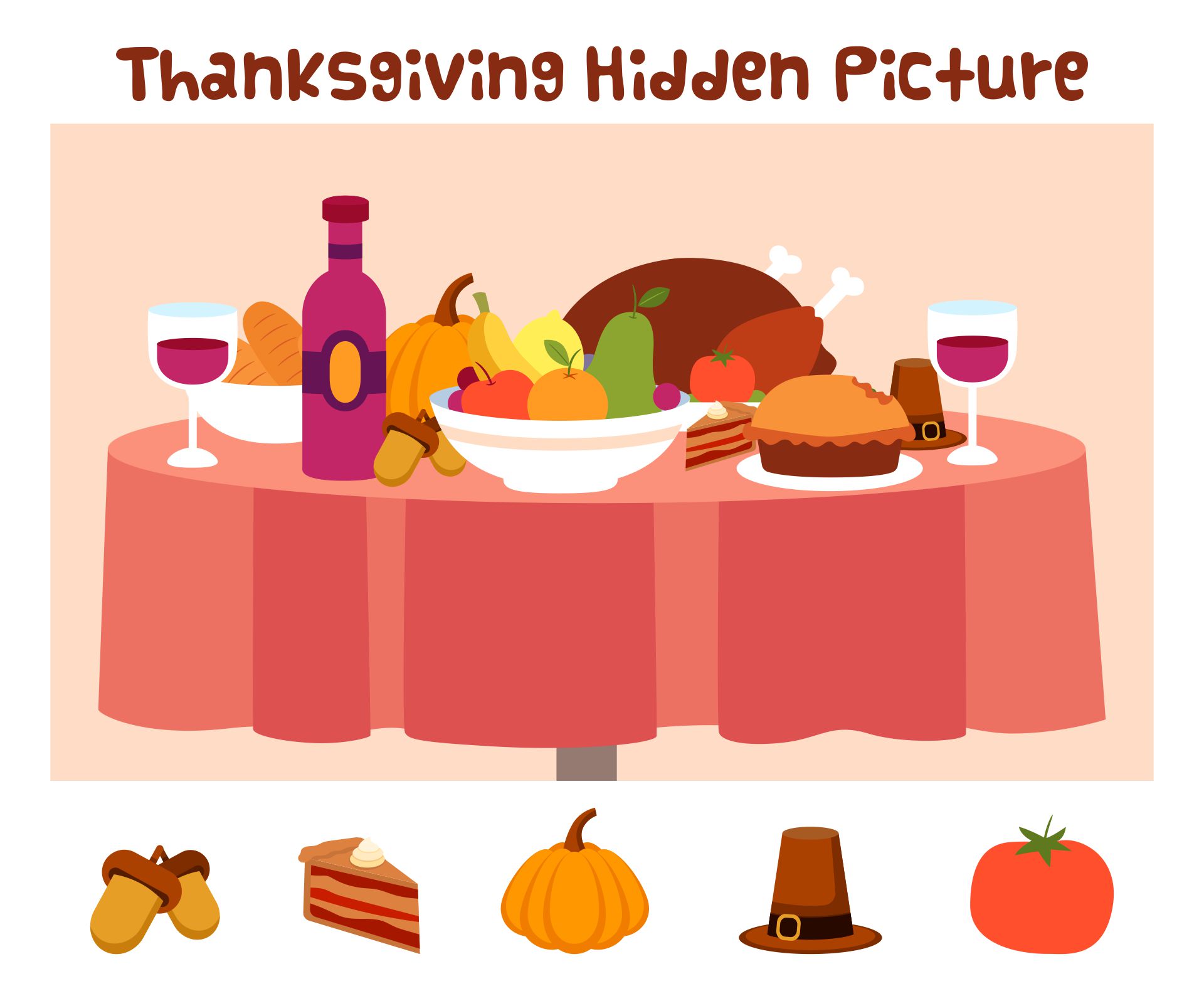 Thanksgiving Hidden Picture Puzzles