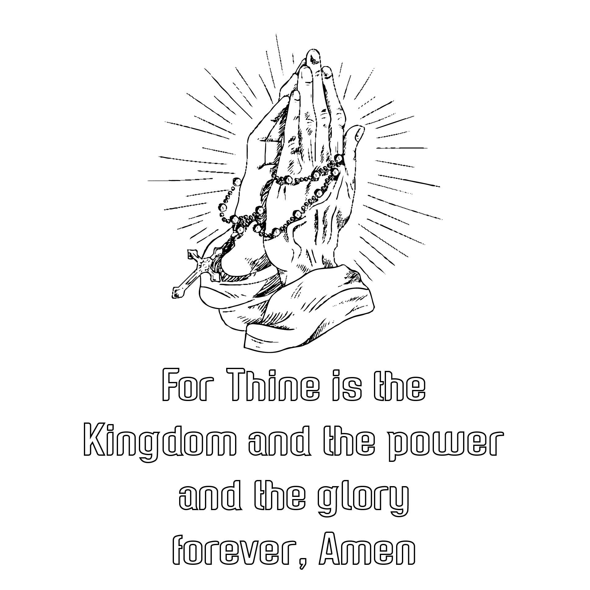 The Lords Prayer Printable Coloring Page