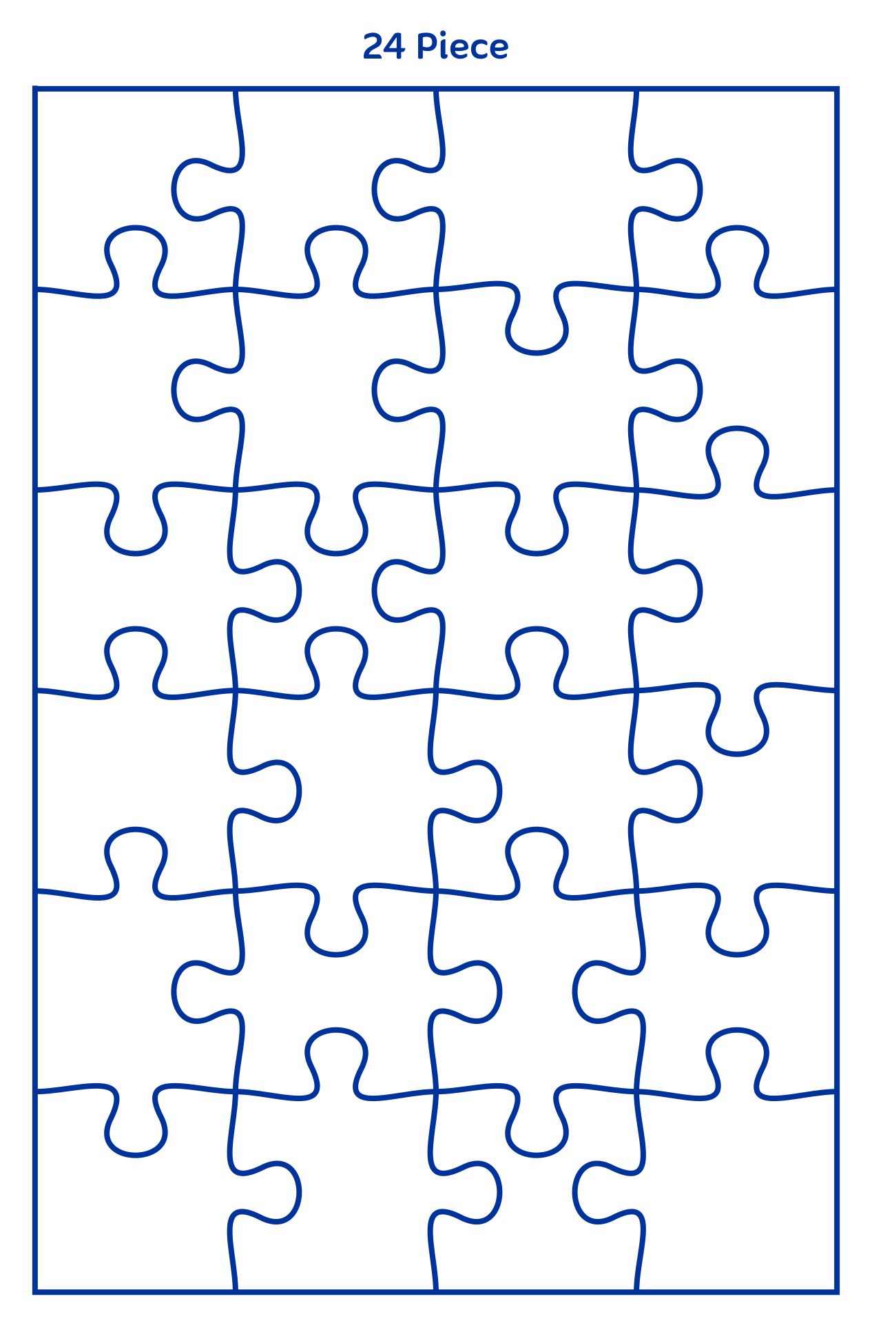 24 Piece Puzzle Template Printable