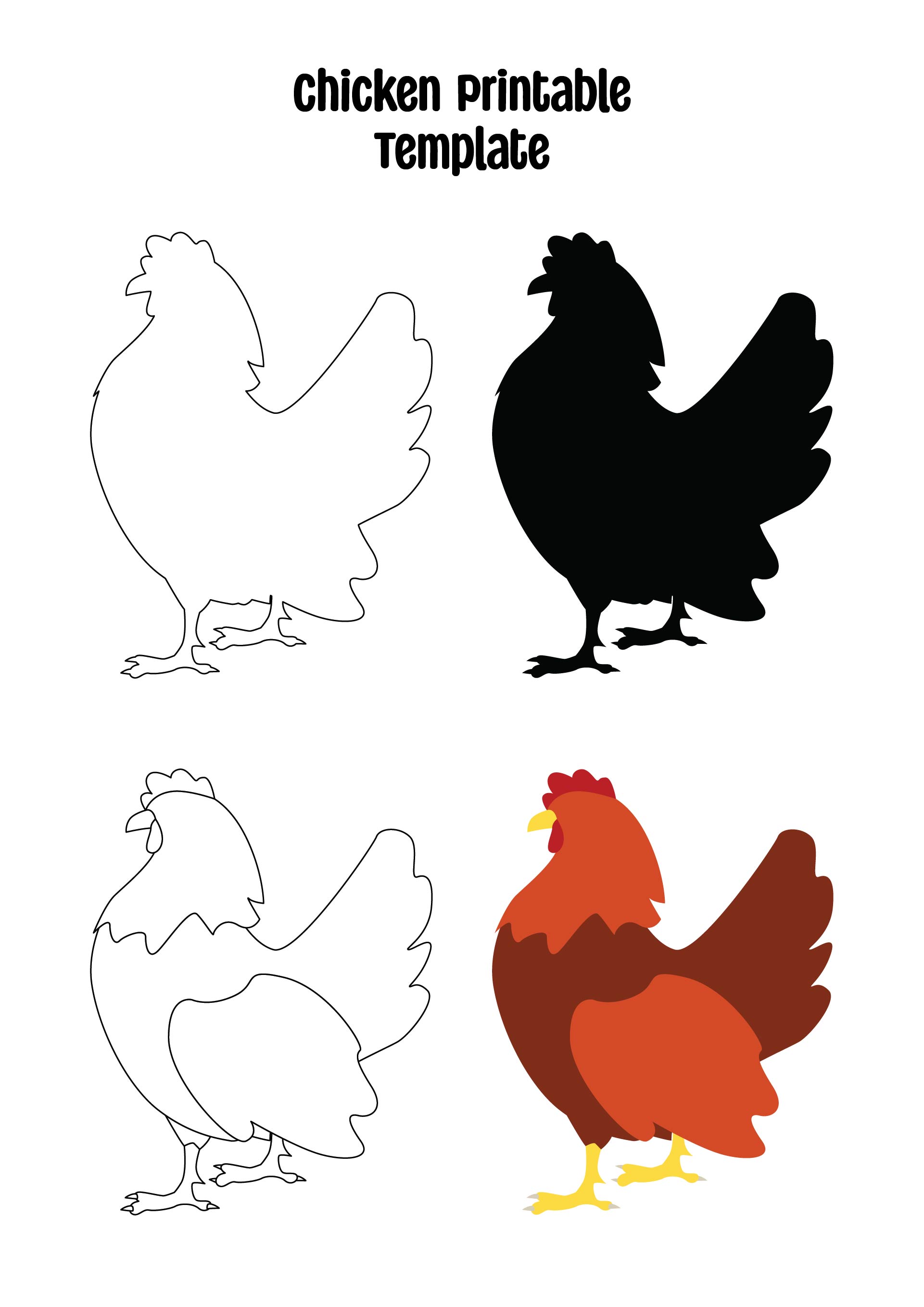 Chicken Printable Template