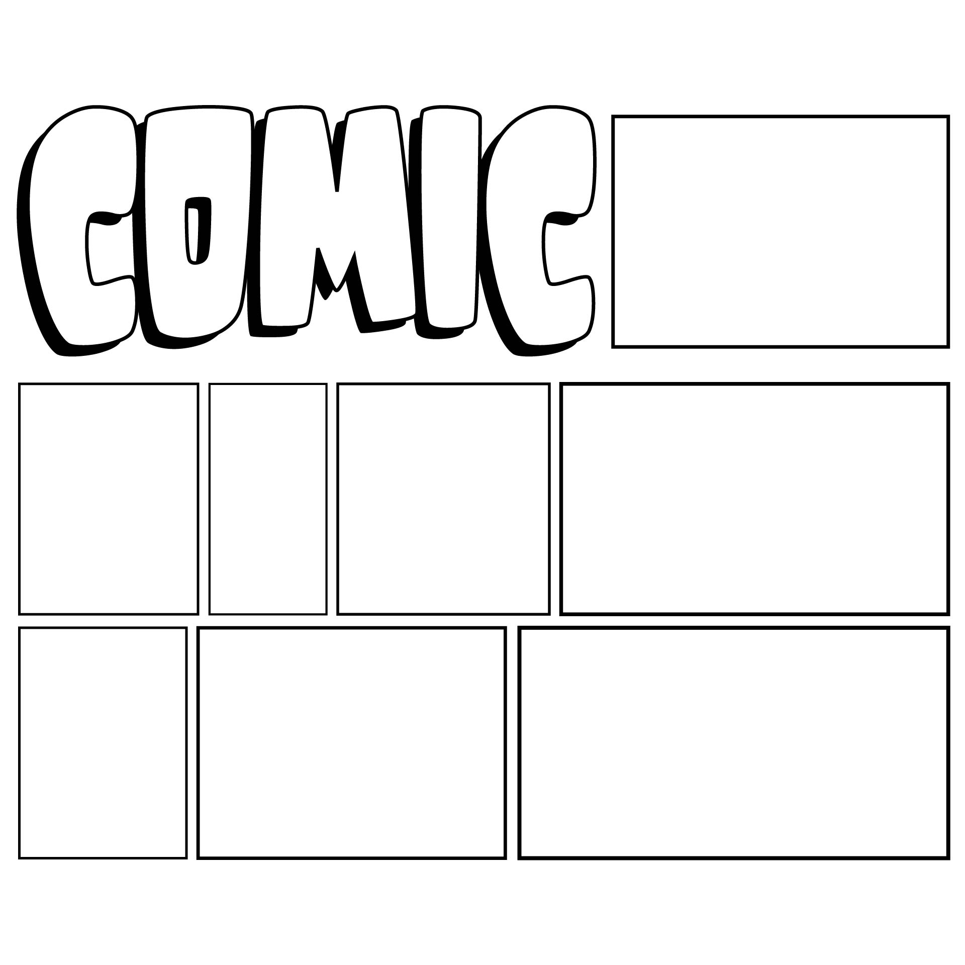 Printable 1-Sheet Mini-Comics Template