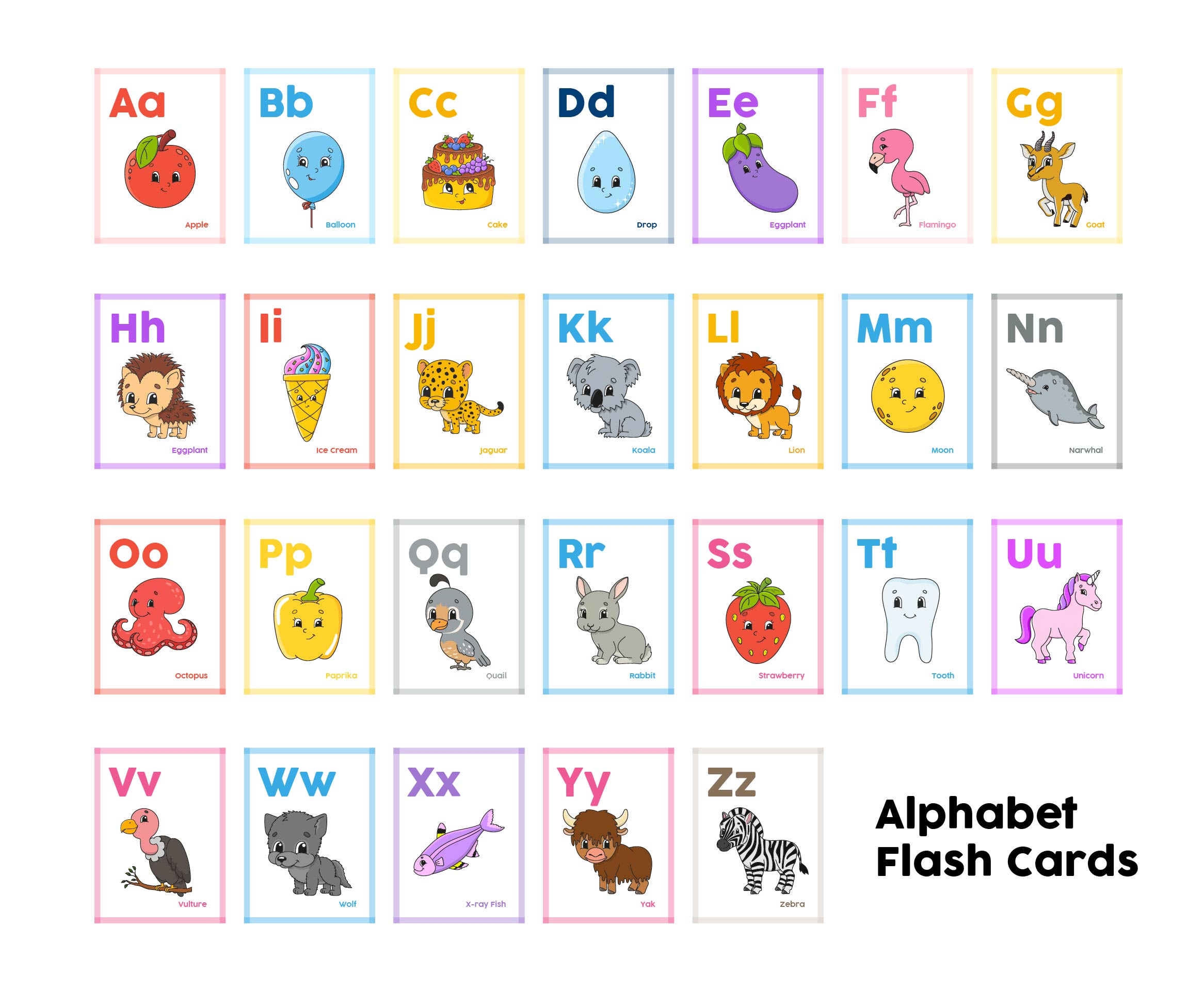 Printable Alphabet Flaschcards