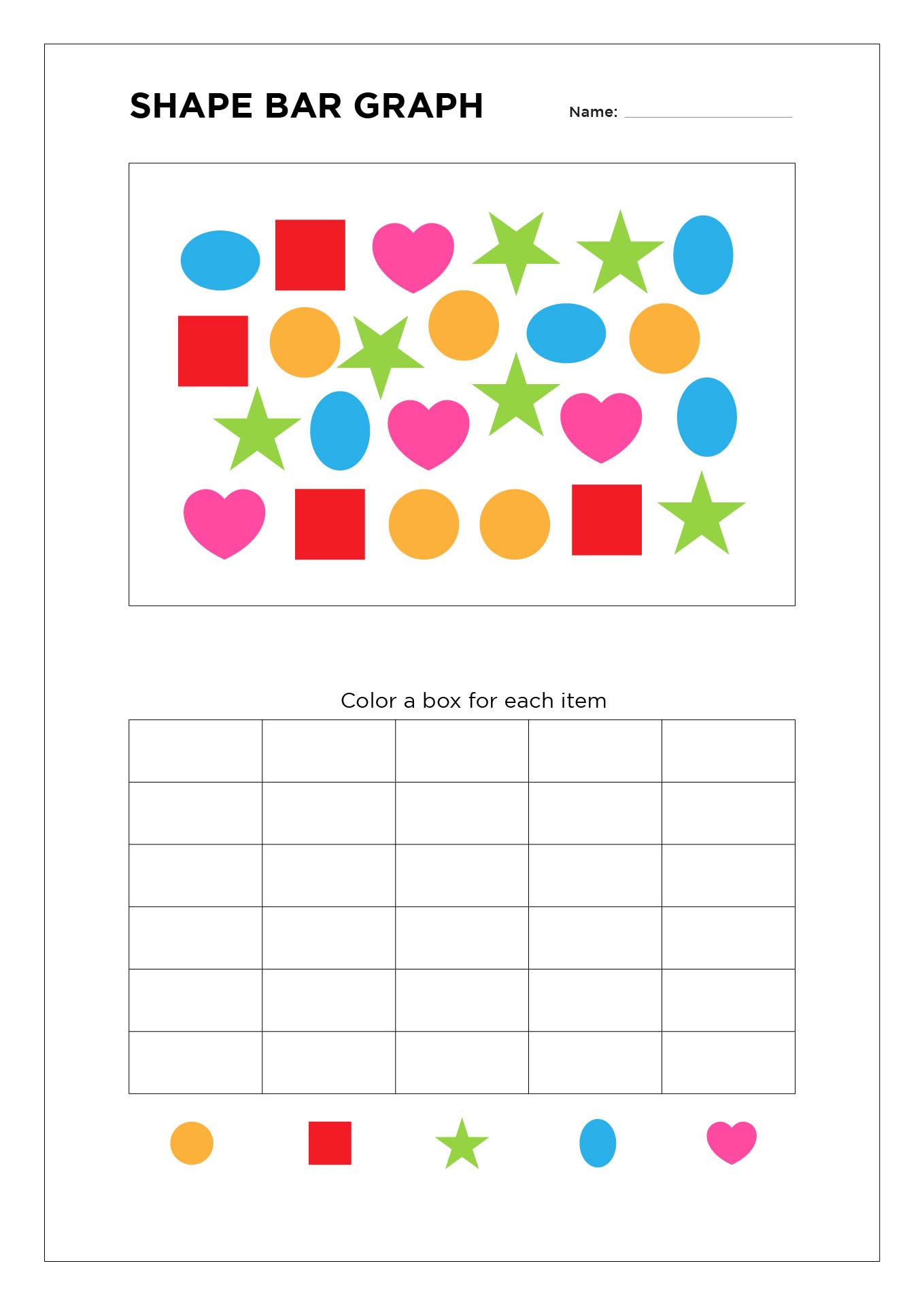 Printable Bar Graph Worksheet With Colors Theme