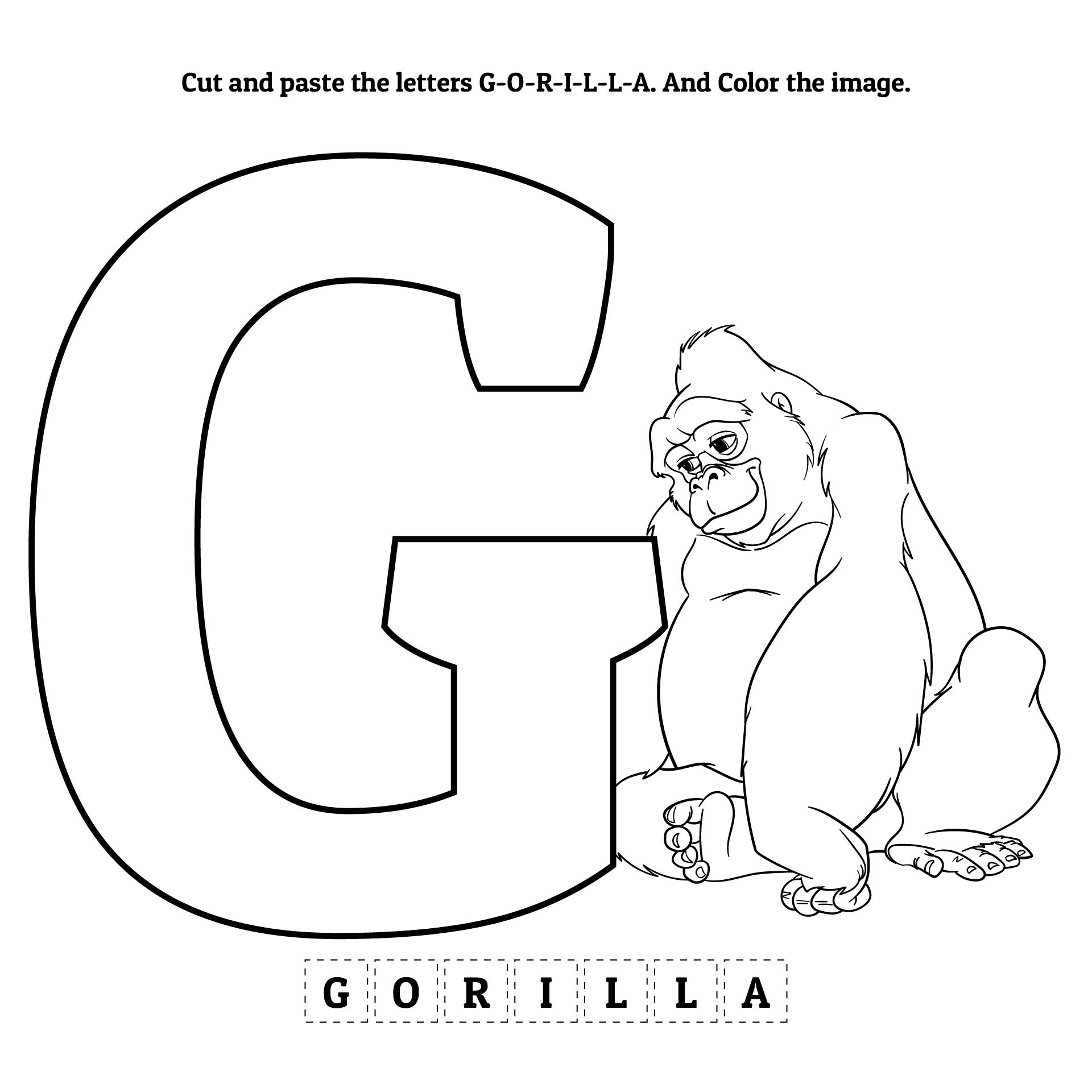 Printable Coloring Pages Letter G
