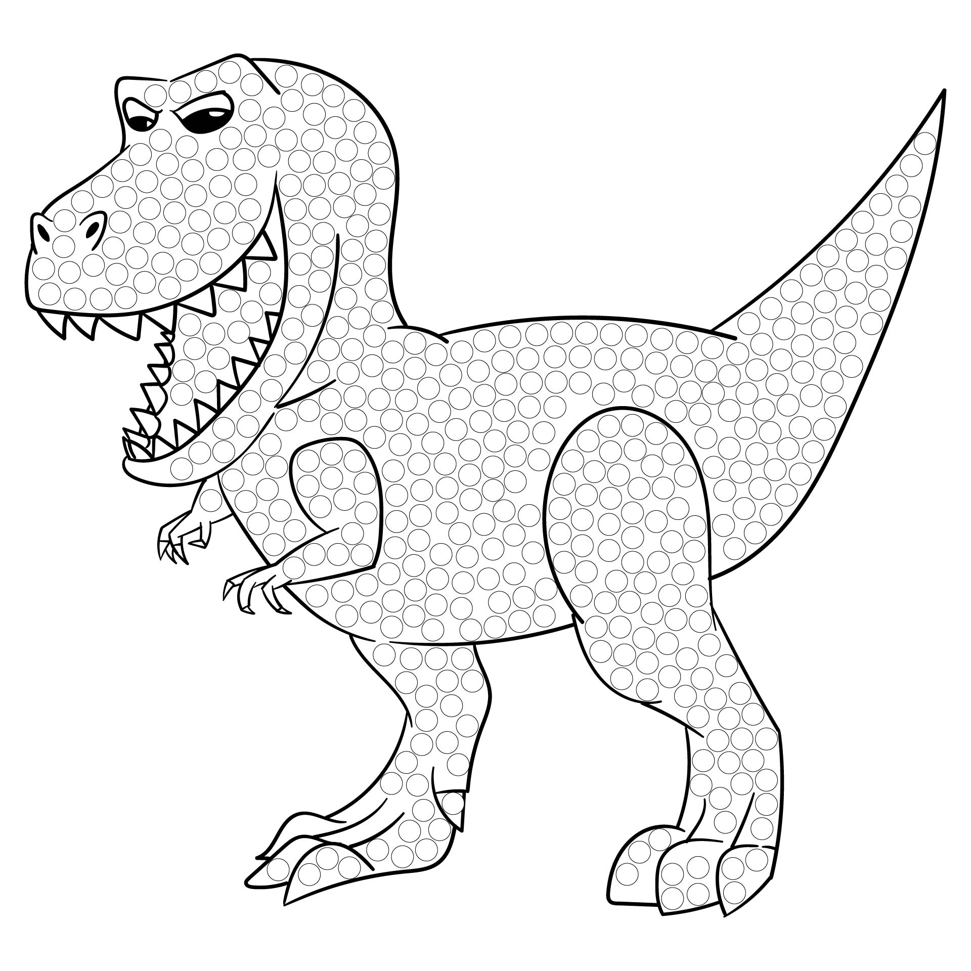 Printable Dinosaur Do A Dot Pages
