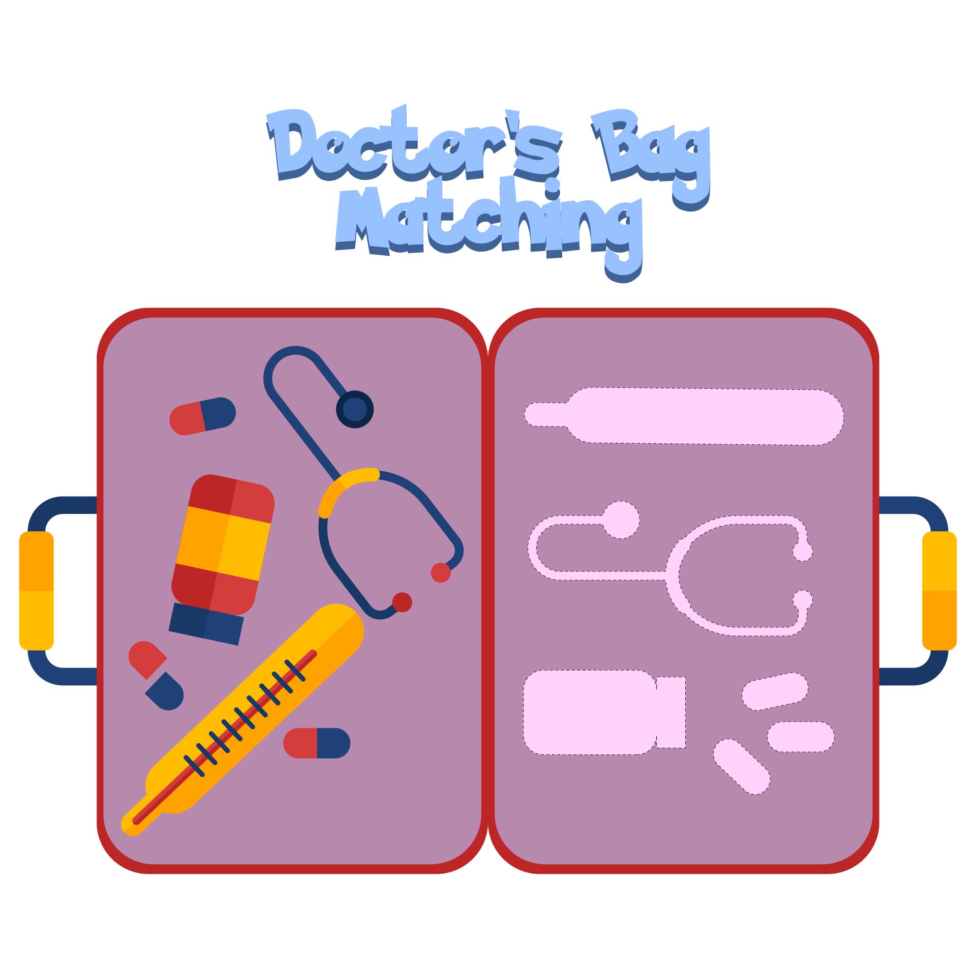 Printable Doctors Bag Matching Activity For Kids