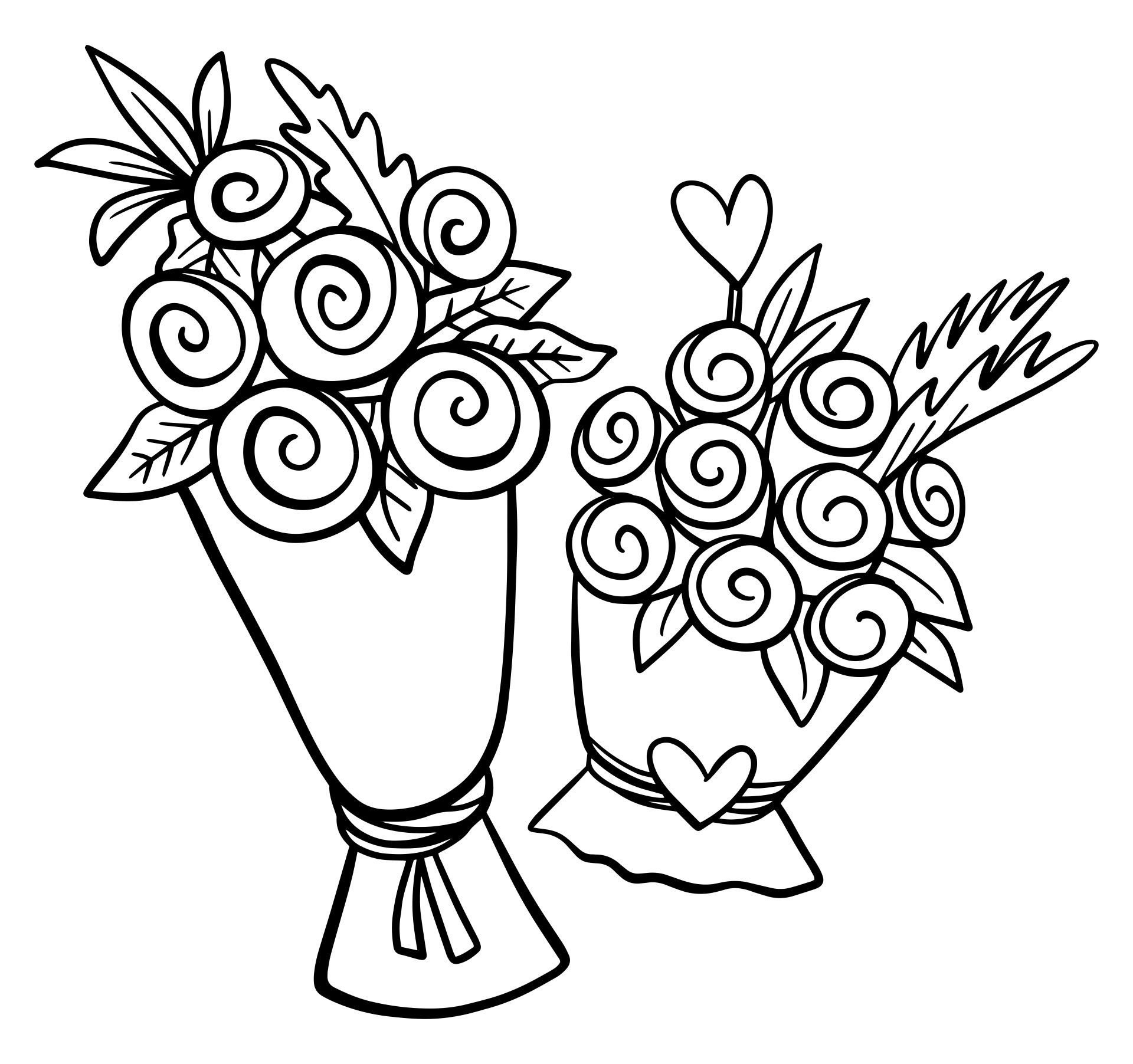 Printable Flower Bouquet Coloring Pages