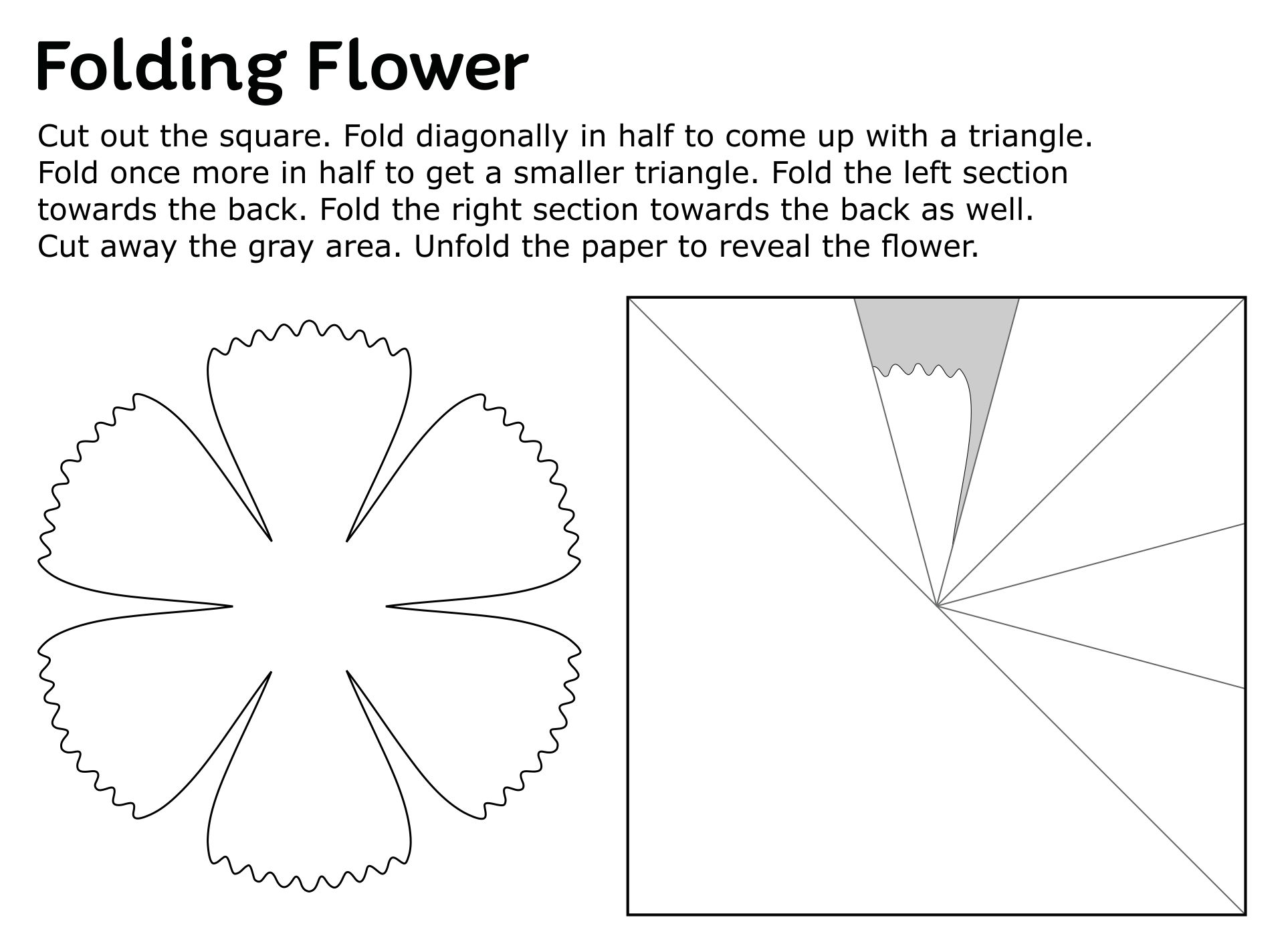 Printable Folding Flower Templates