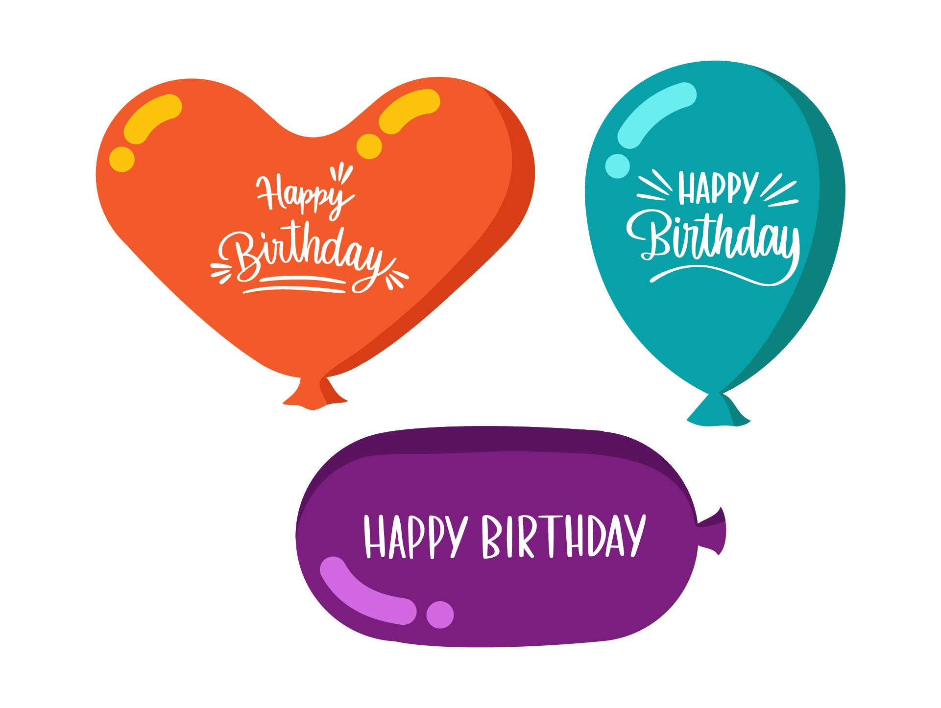 Printable Freebie Birthday Balloons Template
