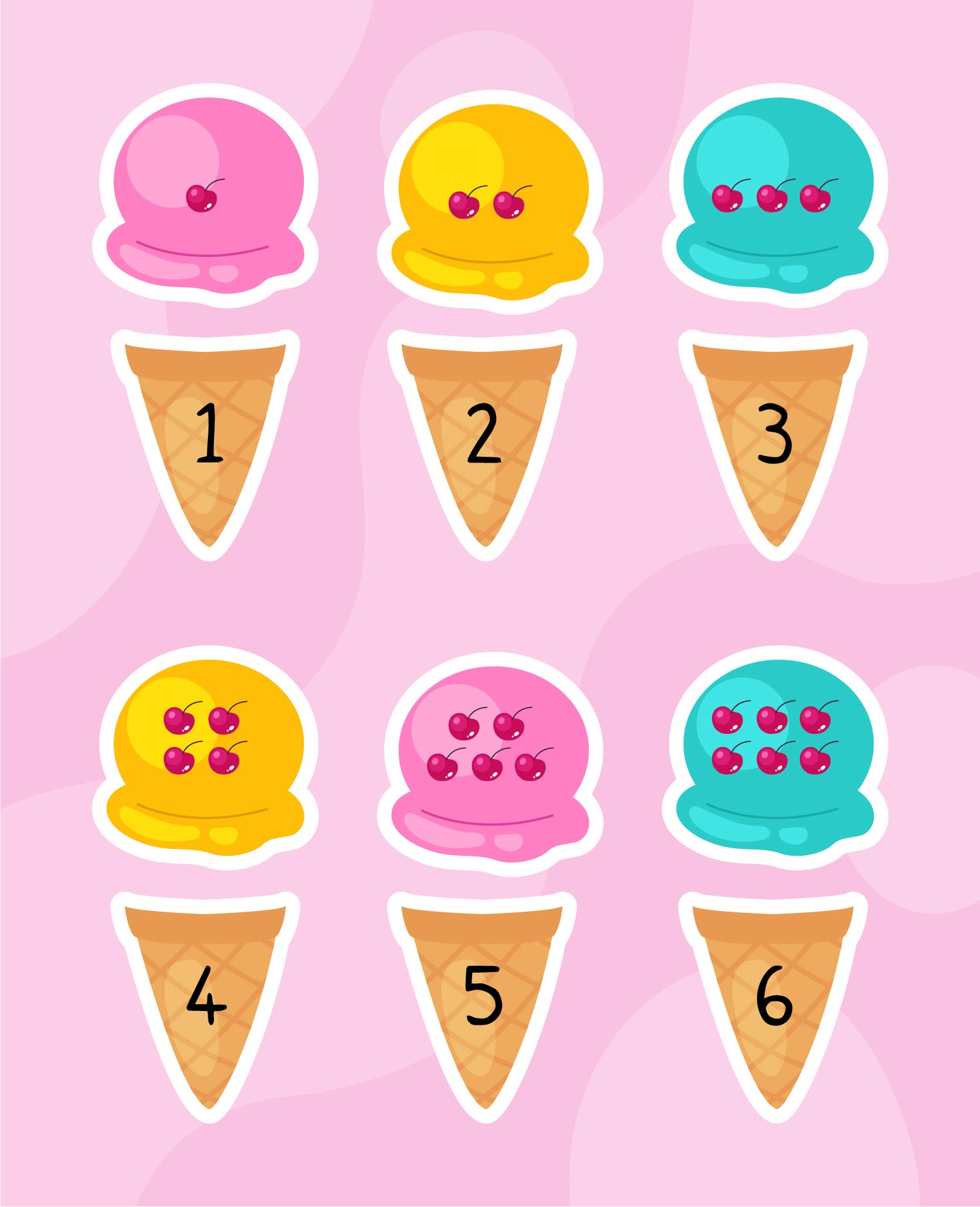 Printable Ice Cream Alphabet Matching Game