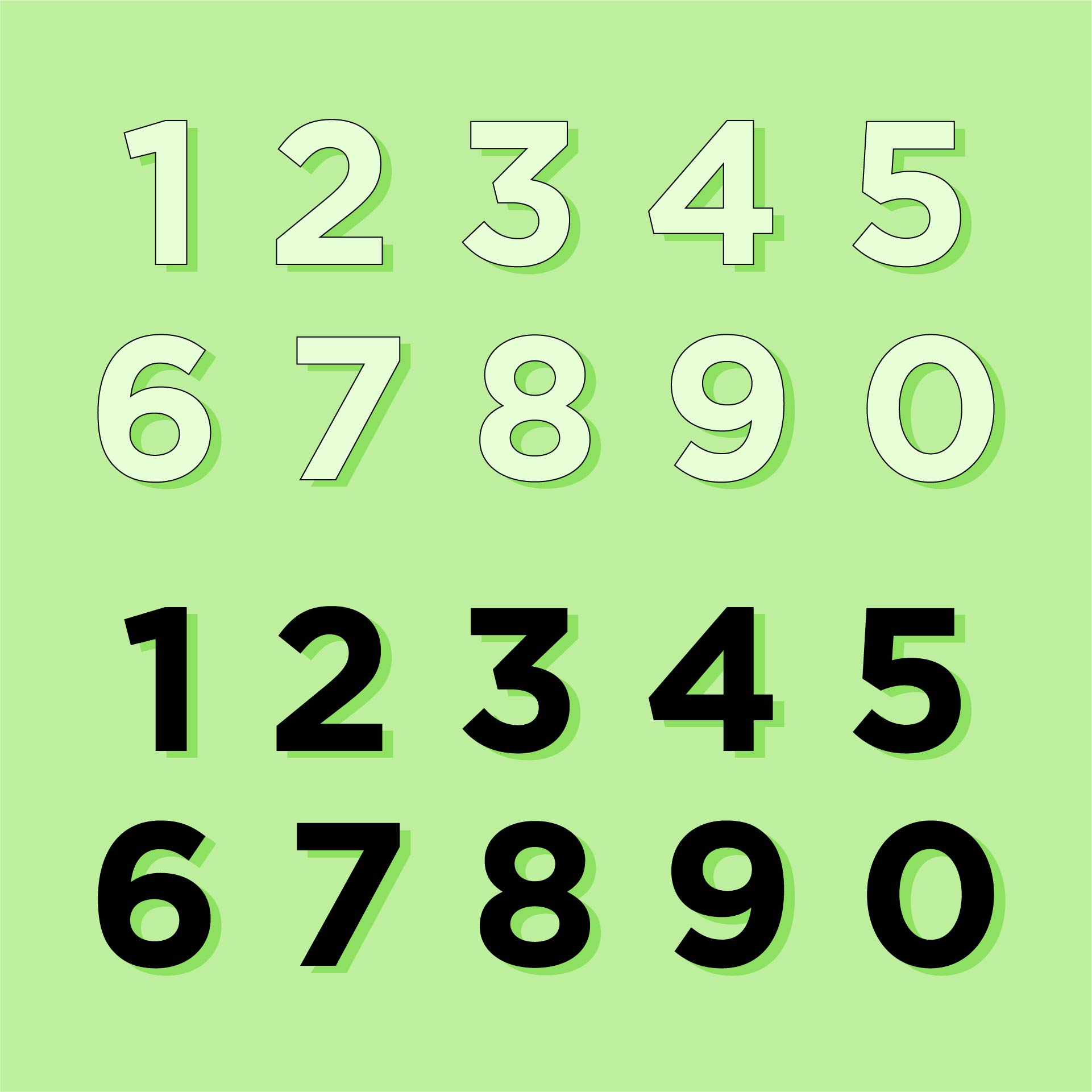Printable Large Number Templates