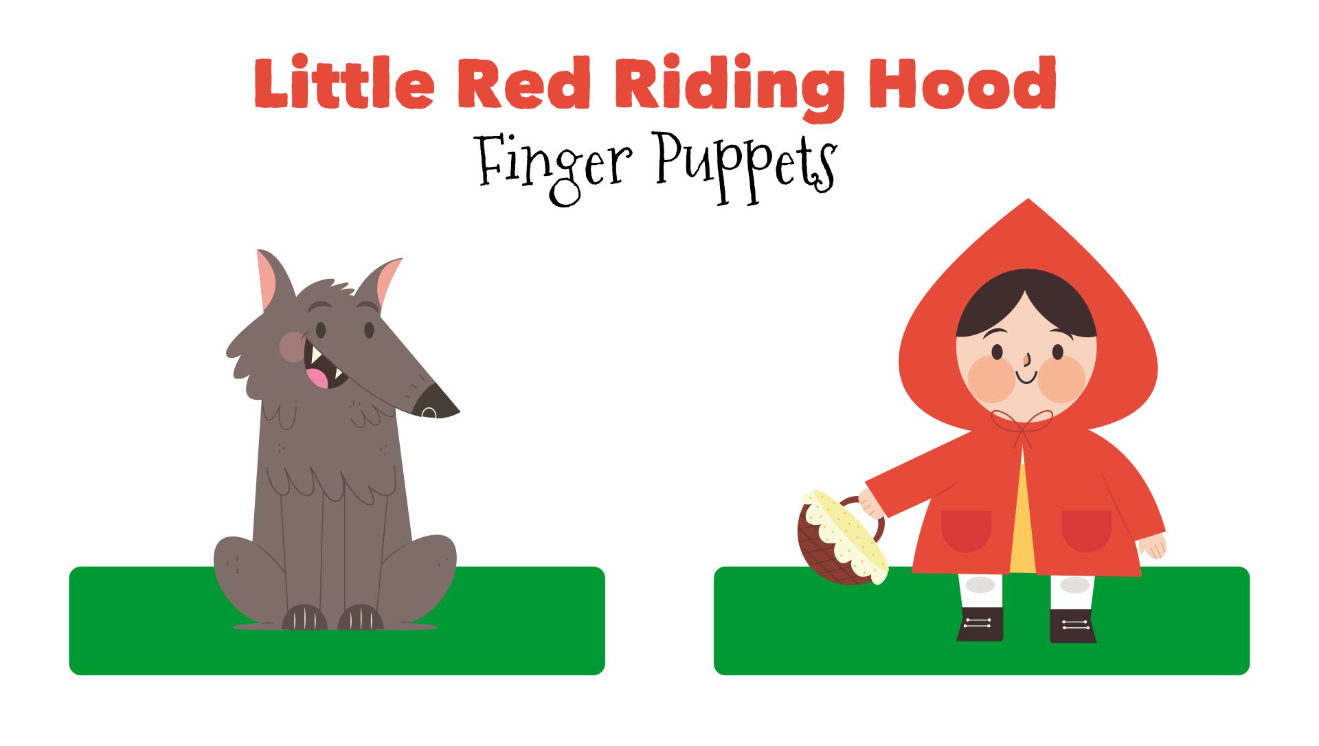 Printable Little Red Riding Hood Finger Puppets