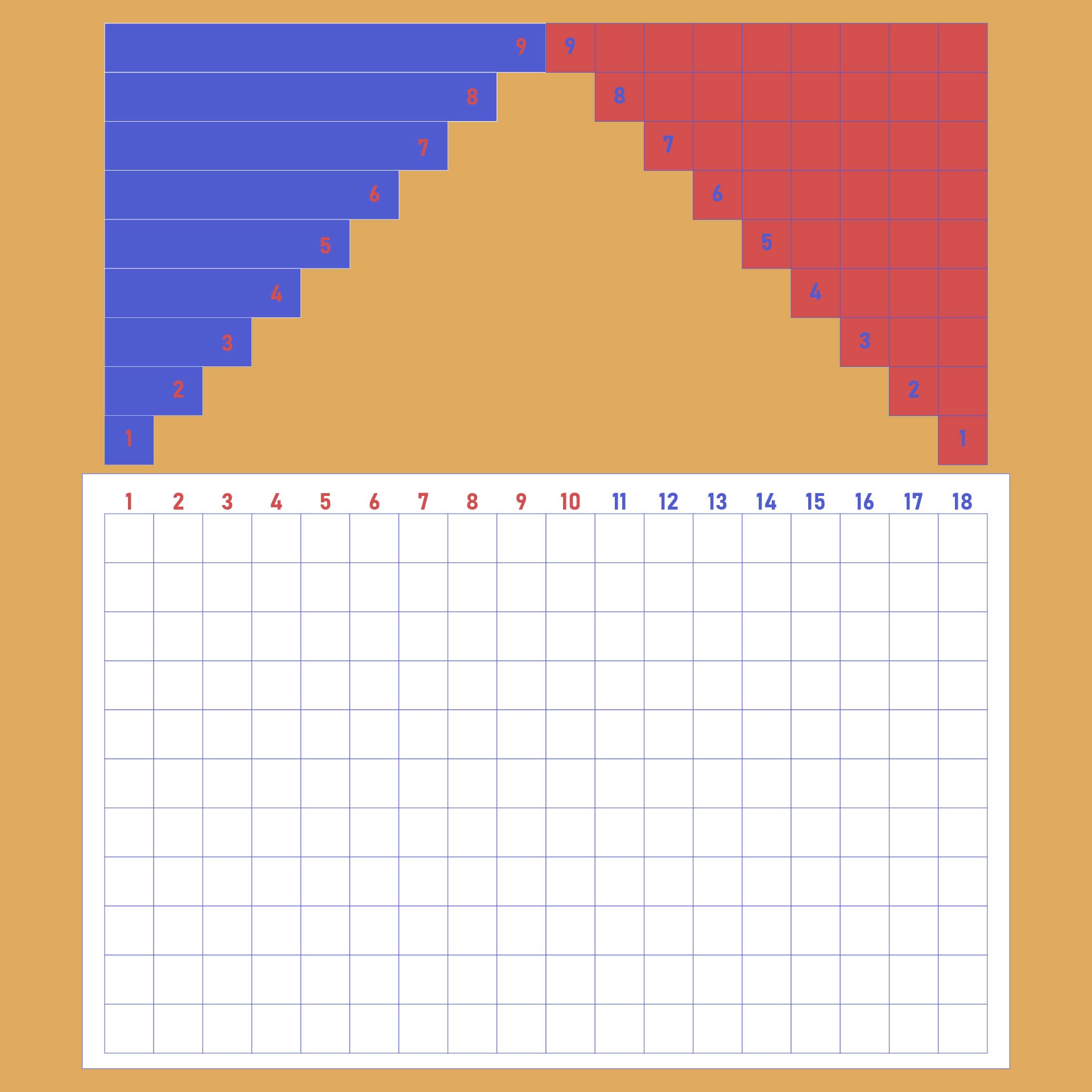 Printable Montessori Math Strip Boards