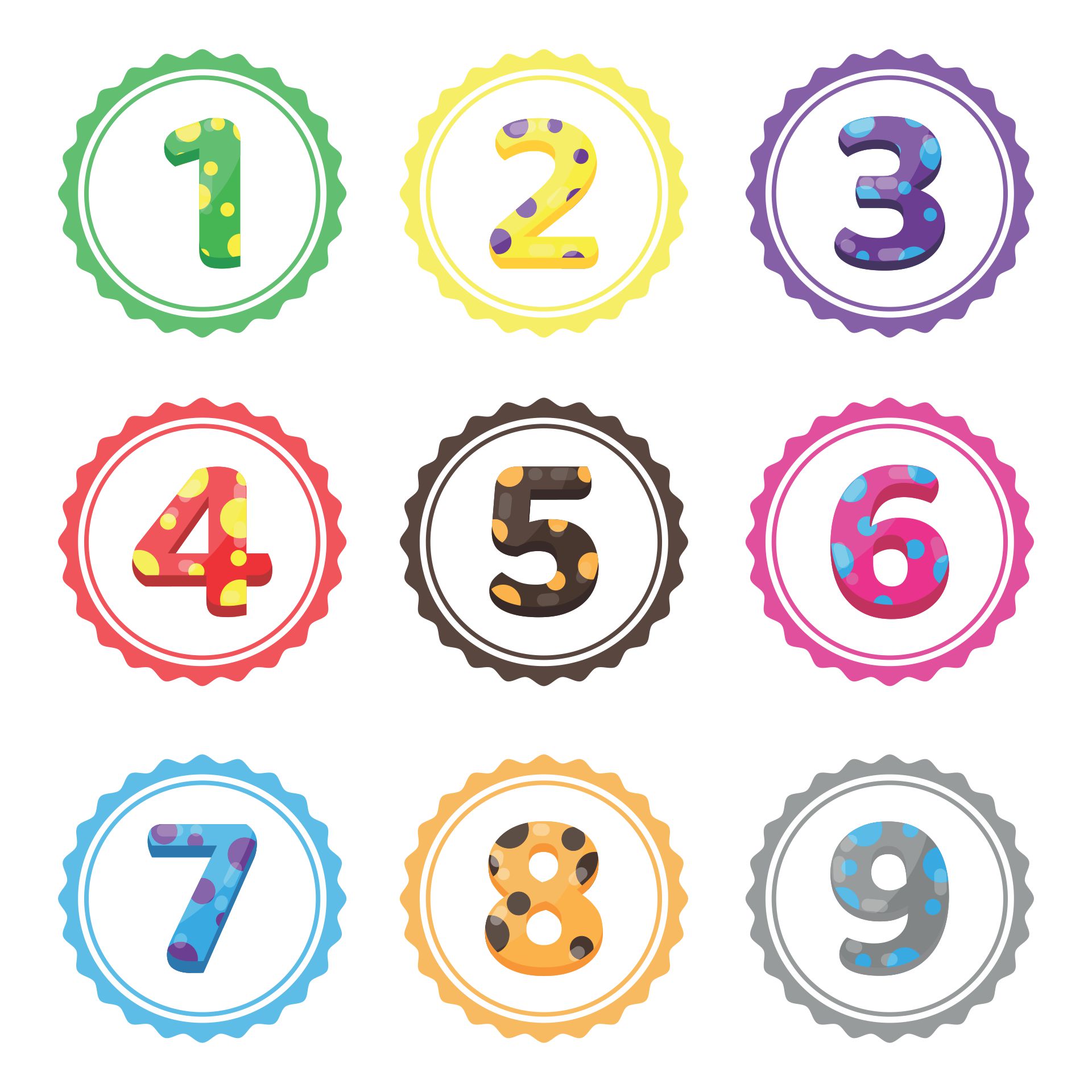 Printable Number Cake Toppers