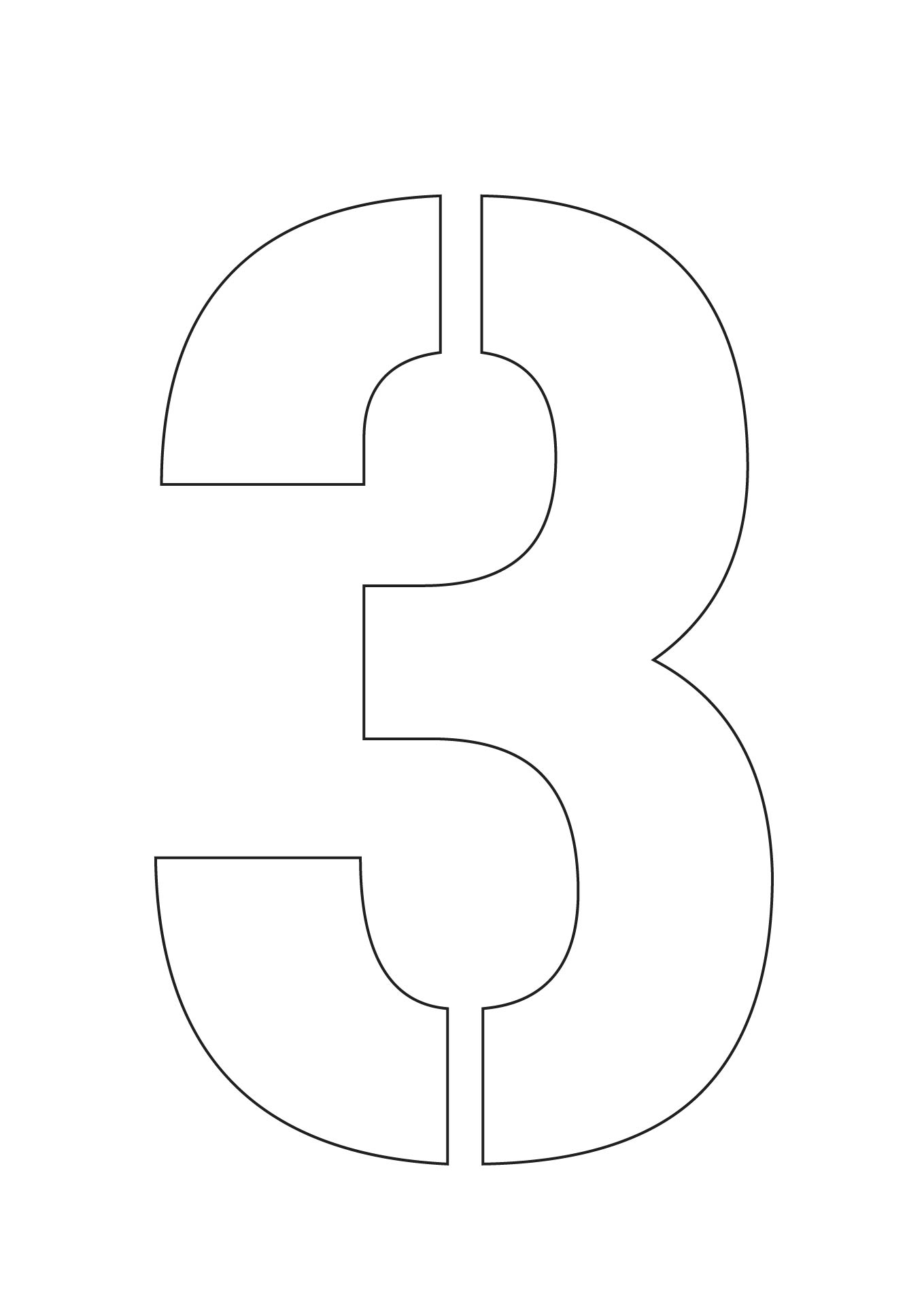 Printable Number Stencils No 3
