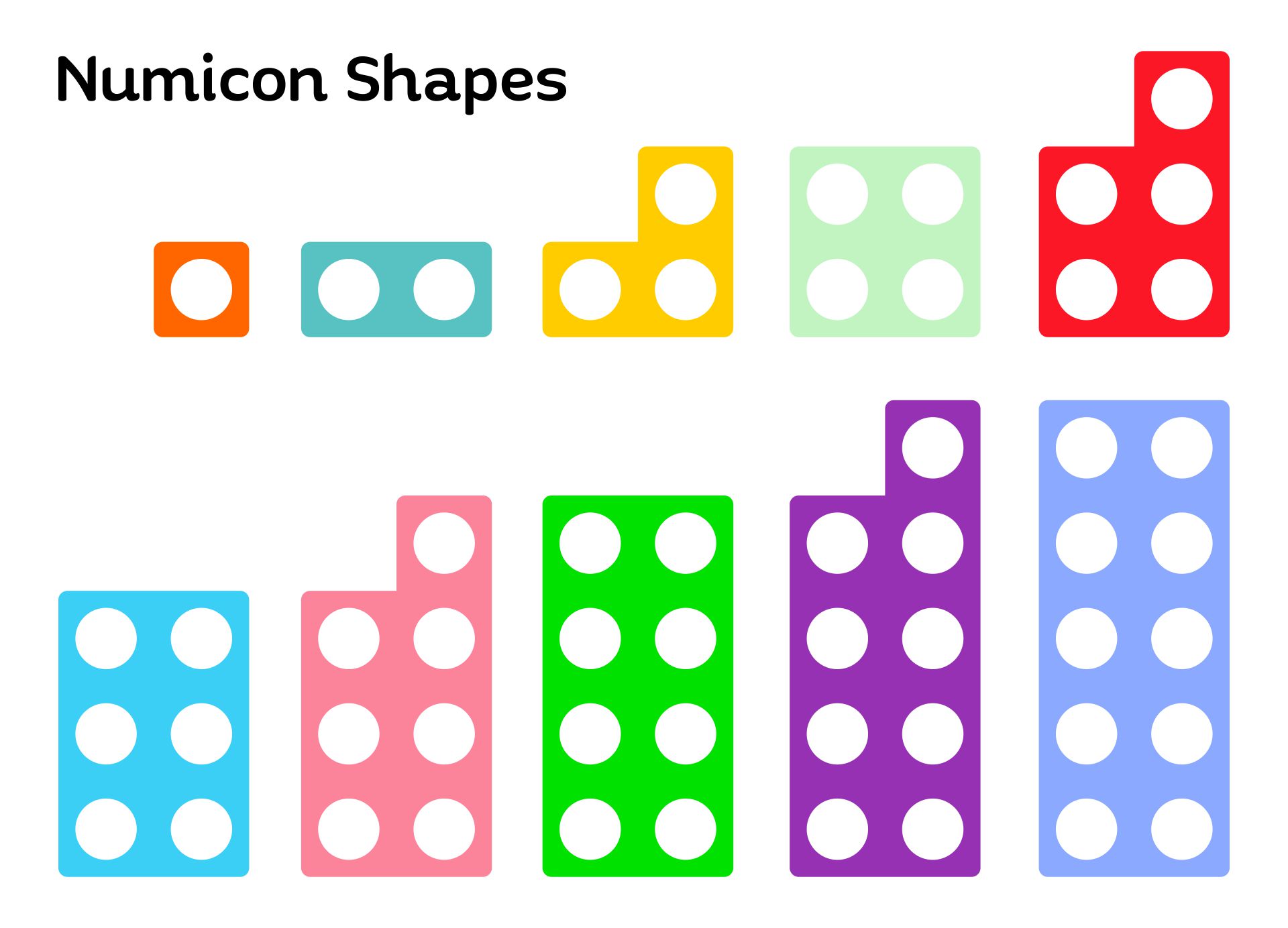 Printable Numicon Shapes