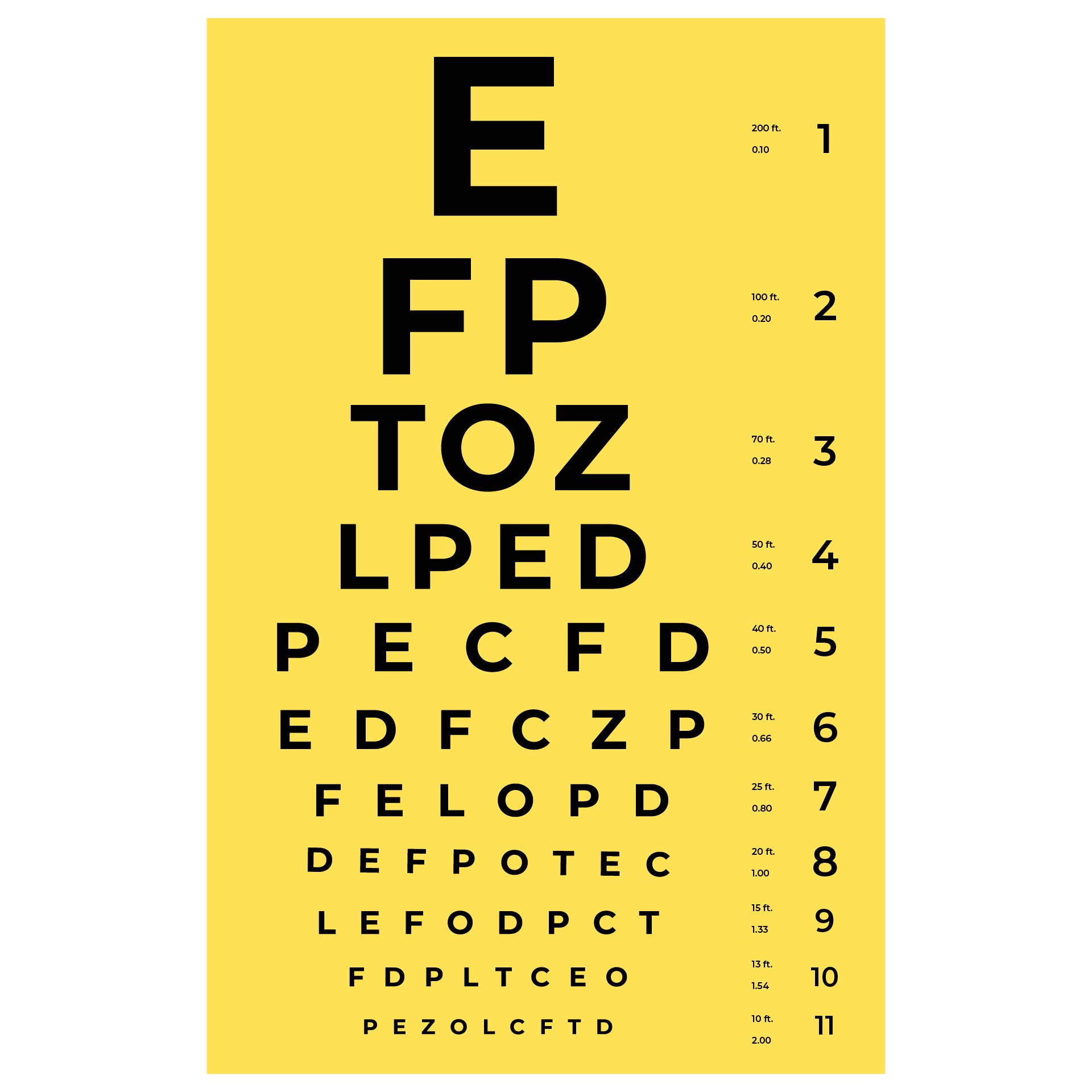Printable Pediatric Eye Chart