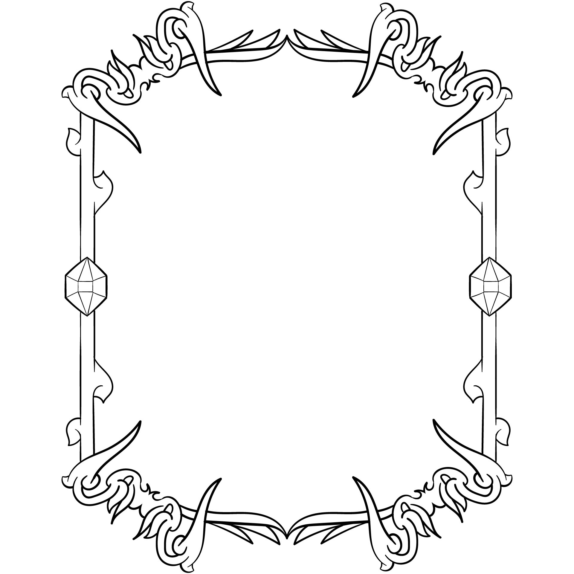 Printable Picture Frame Coloring Page