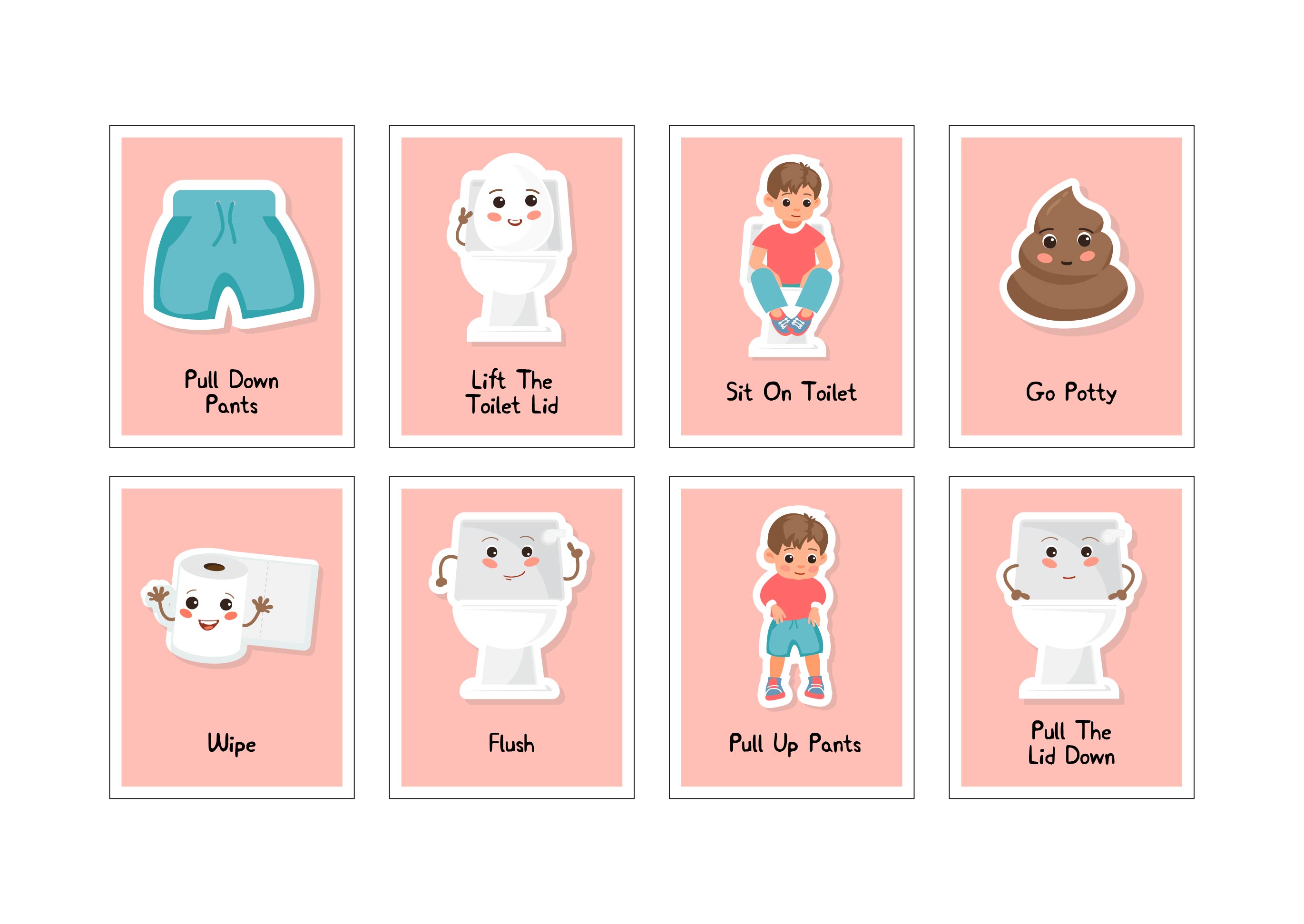 Printable Potty Training Visual Schedules