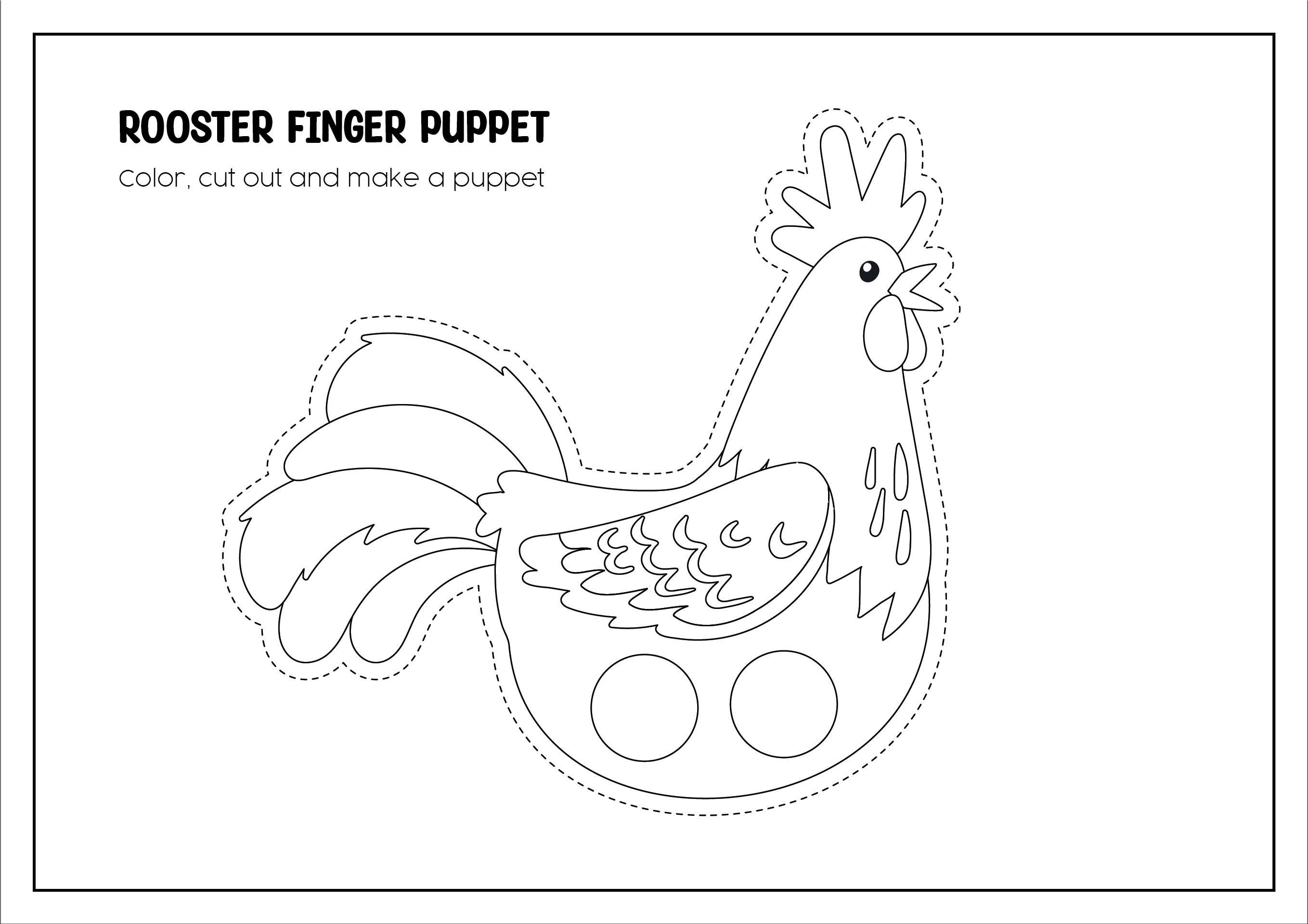 Printable Rooster Crafts For Kids