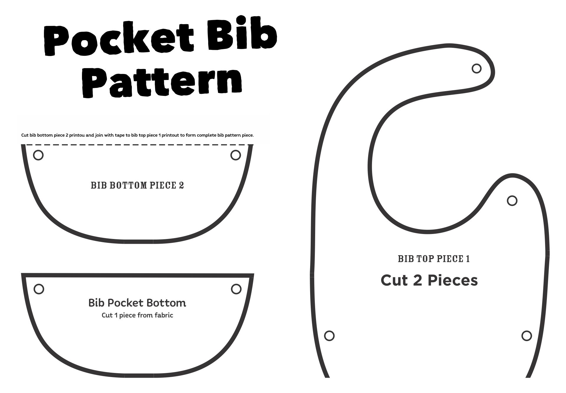 Printable Simple Pocket Bib Pattern
