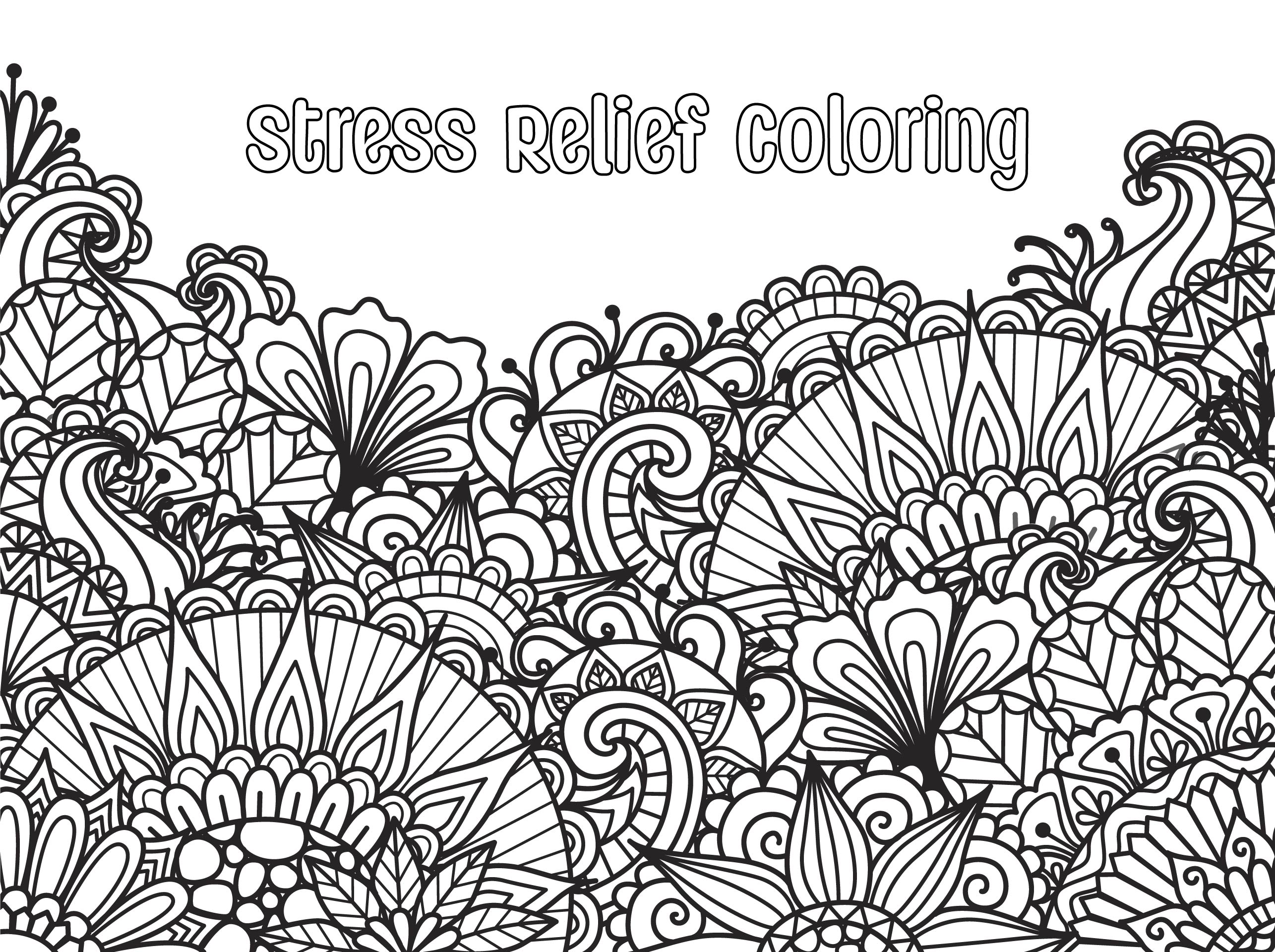 Printable Stress Relief Coloring Pages For Adults