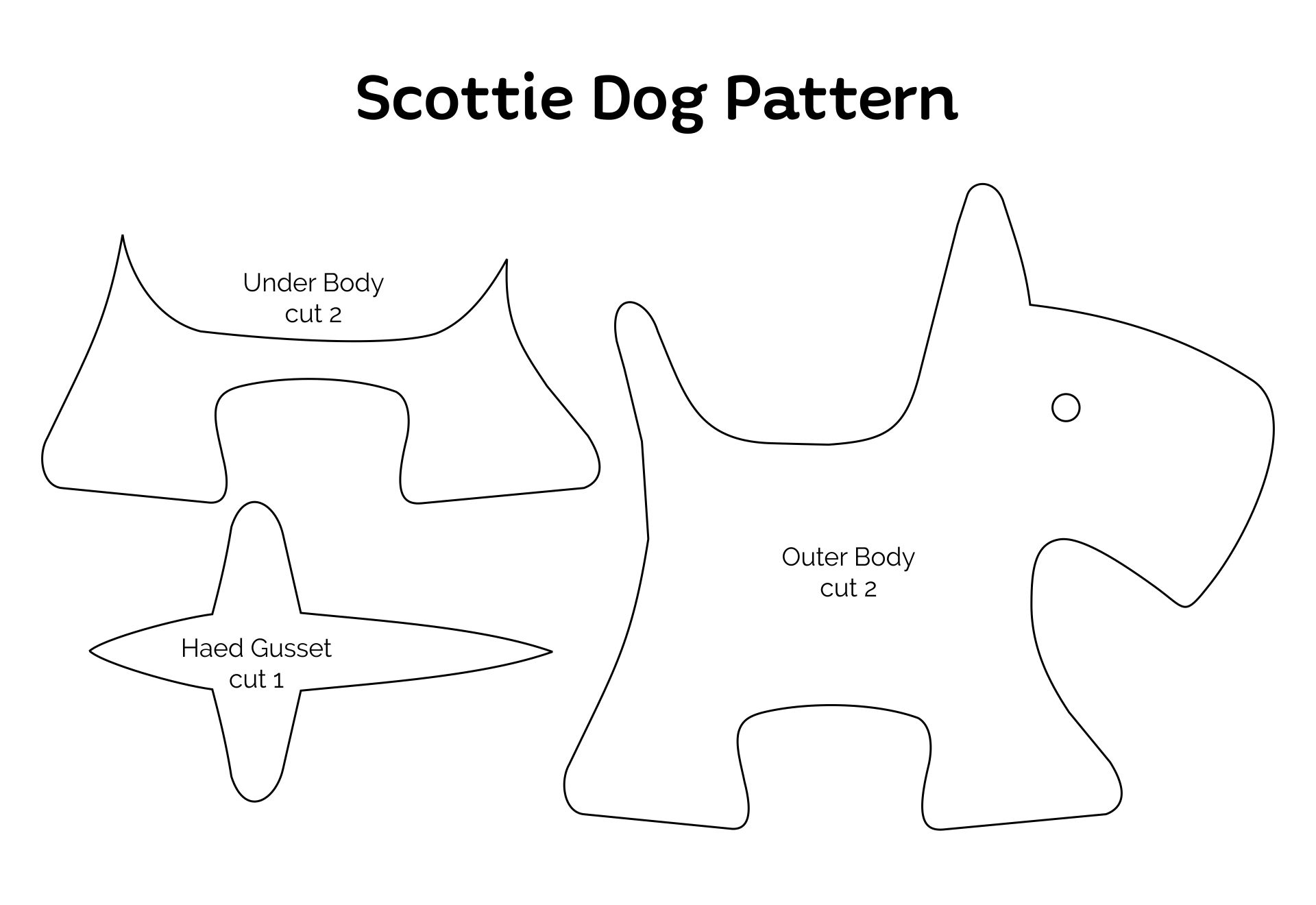 Printable Stuffed Dog Patterns