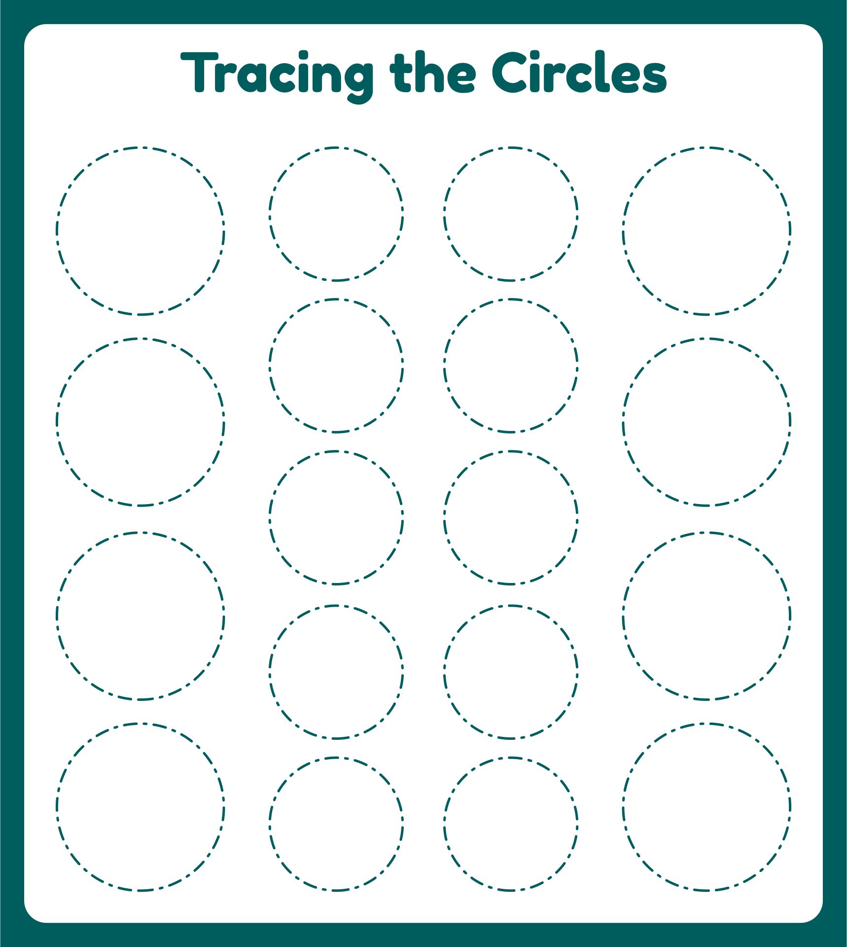 Printable Tracing Circles For Kids