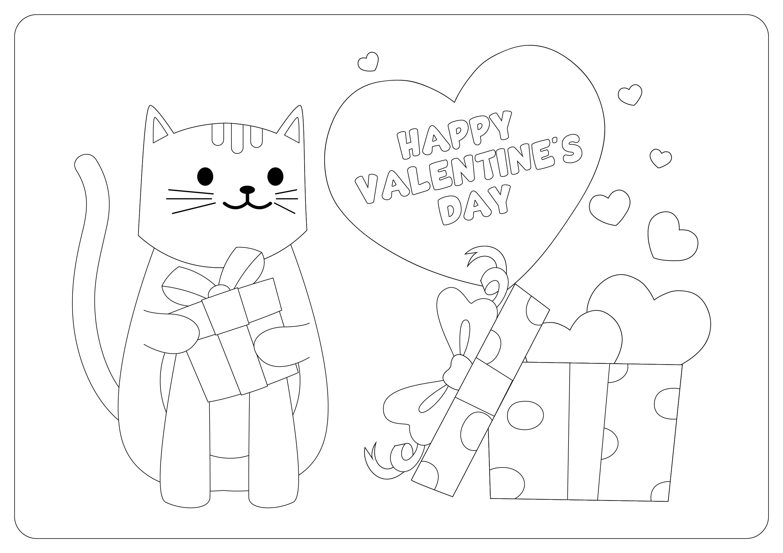 Printable Valentines Heart Coloring Page