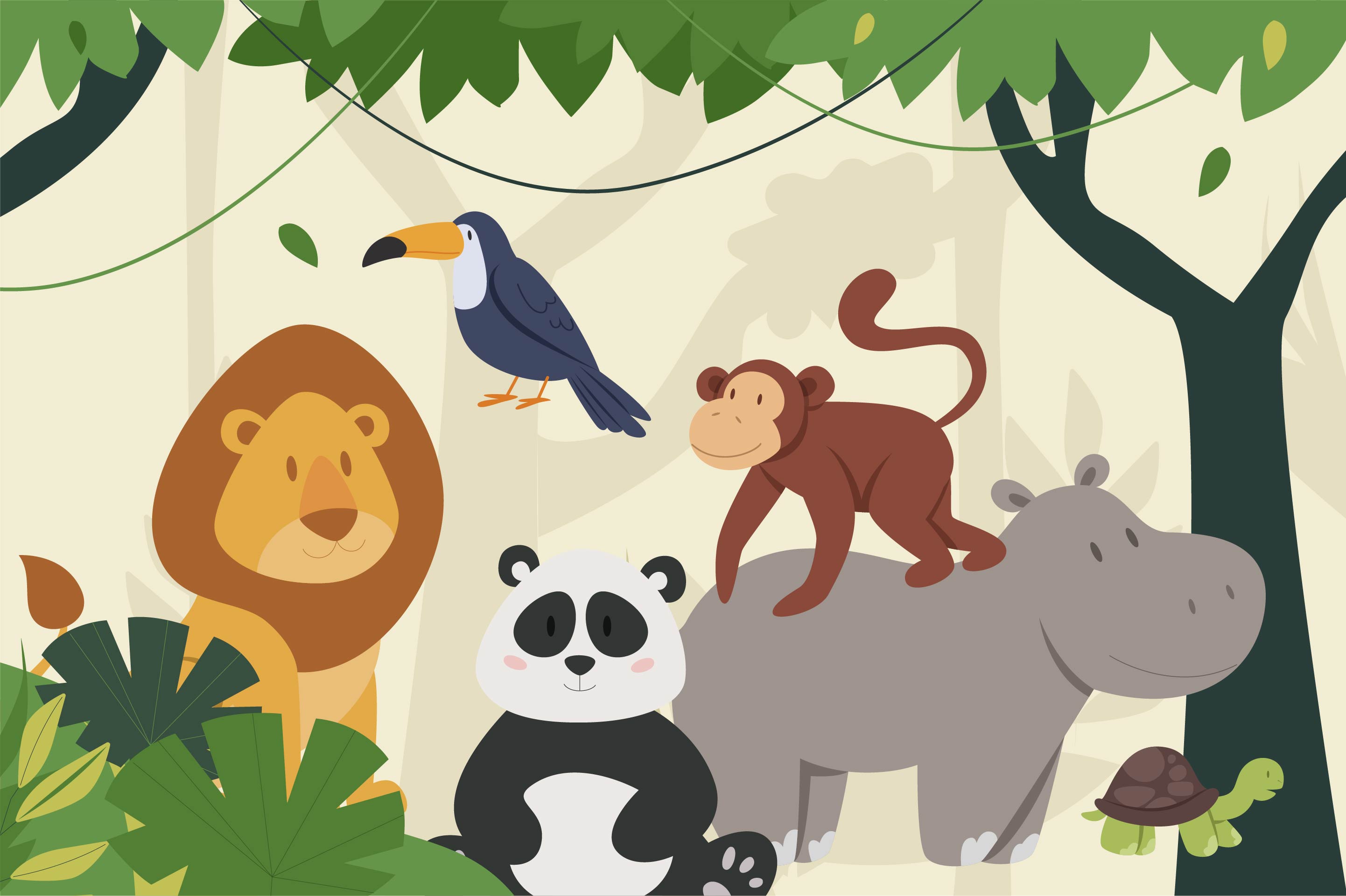 Printable Zoo And Jungle Animals Clipart
