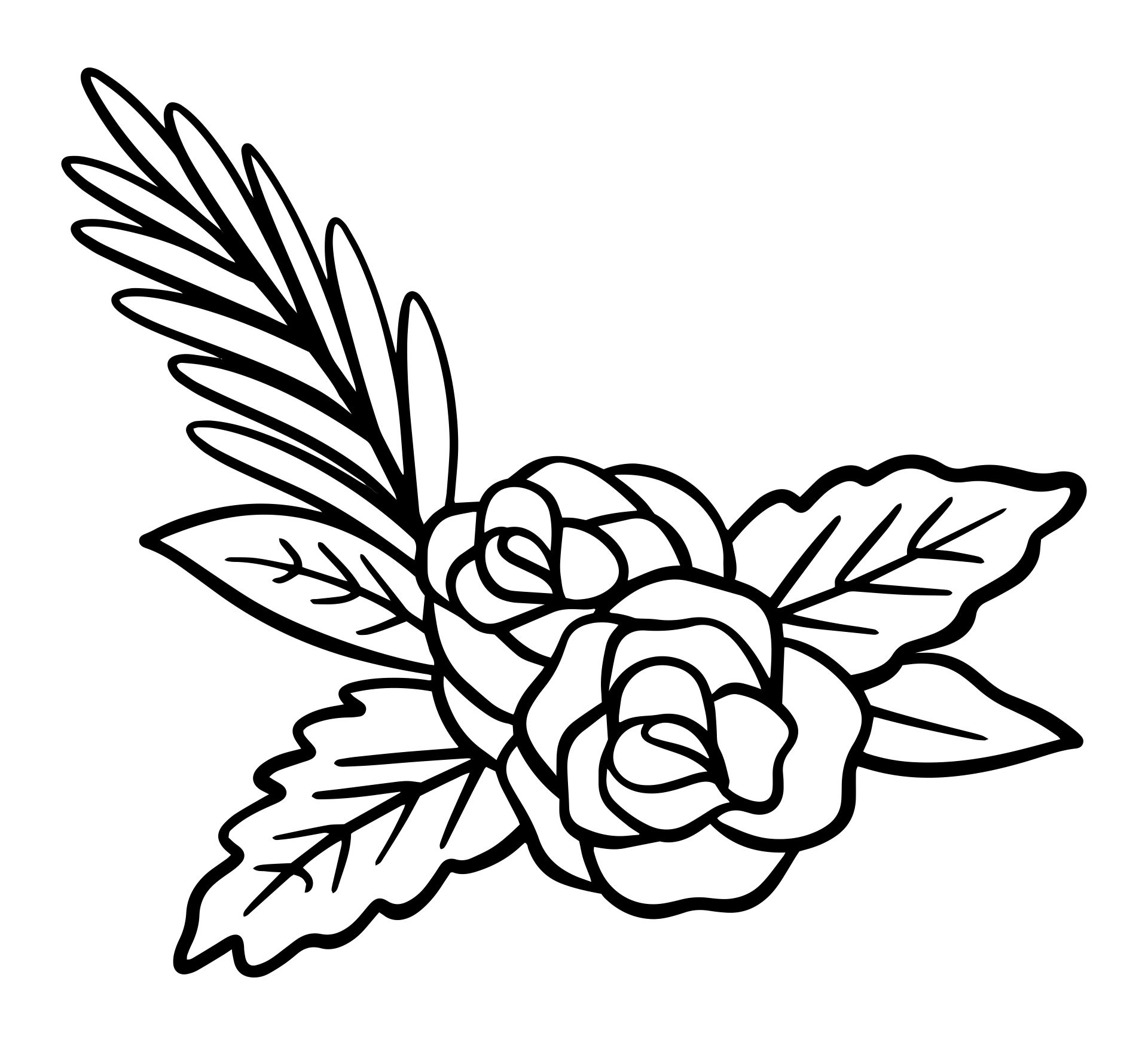 Rose Coloring Page Printable