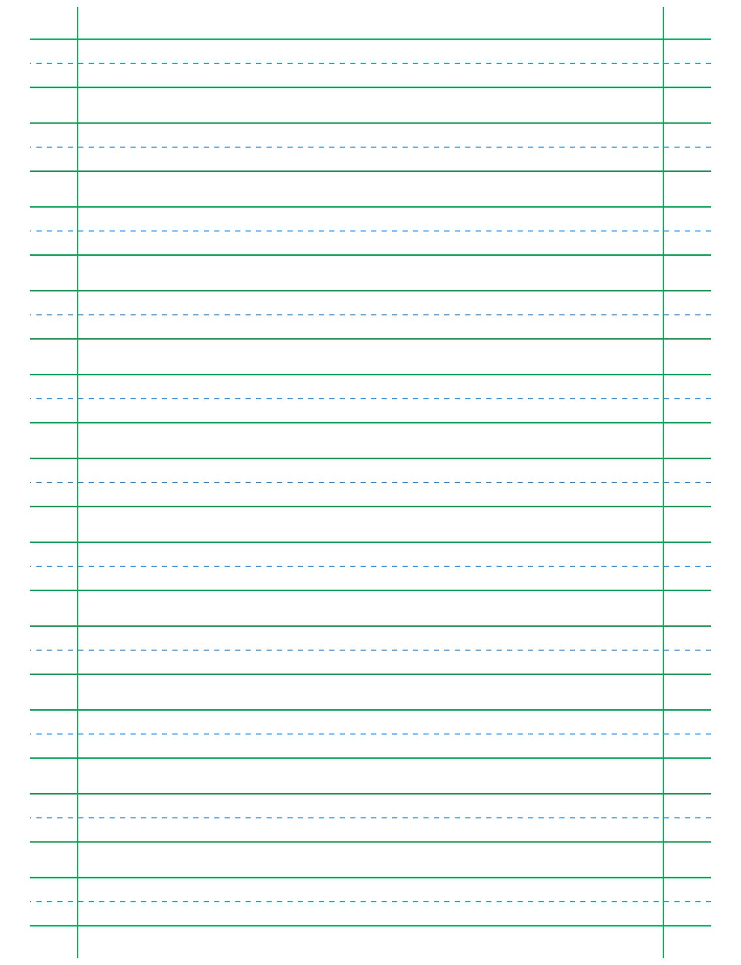 1st Grade Lined Writing Paper Template