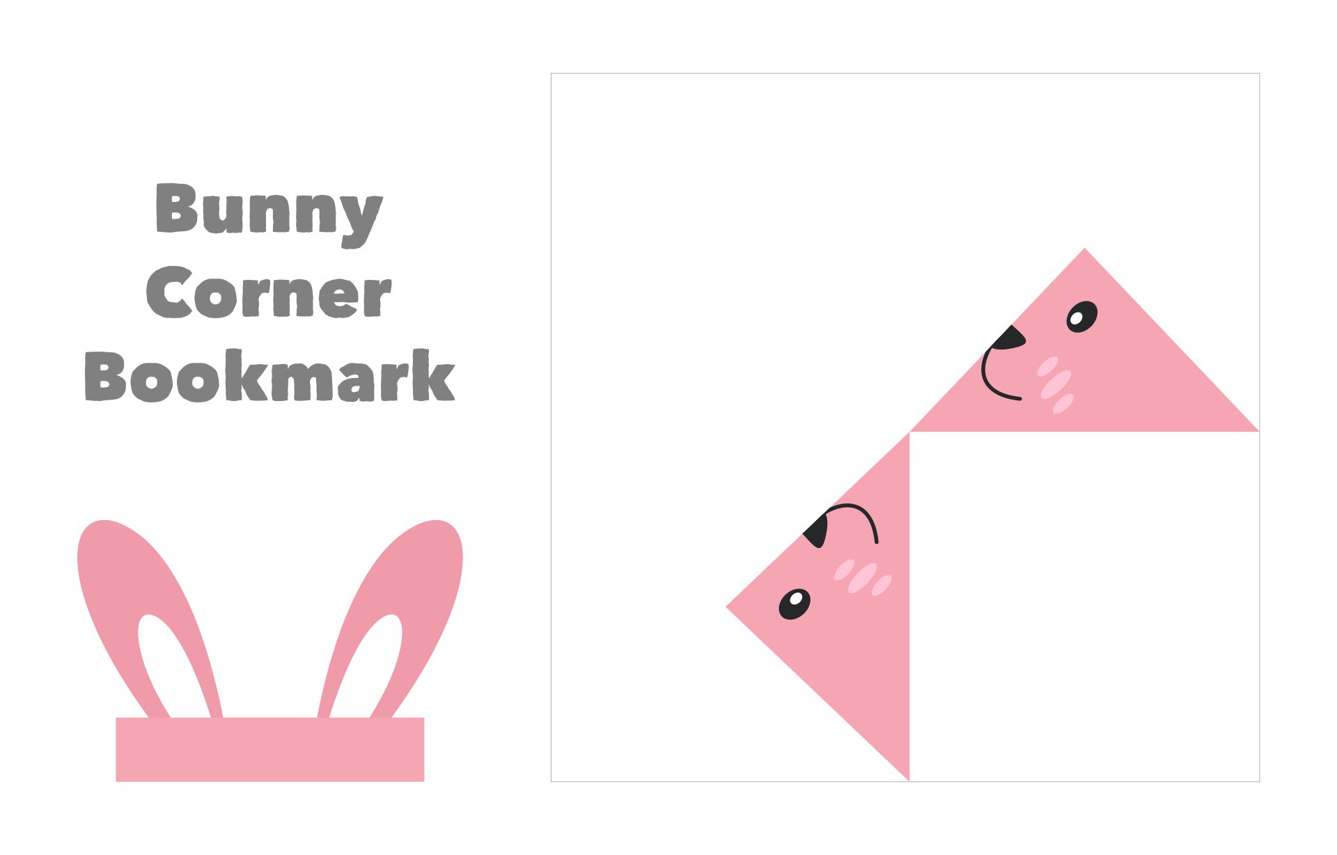 Bunny Corner Bookmark Printable