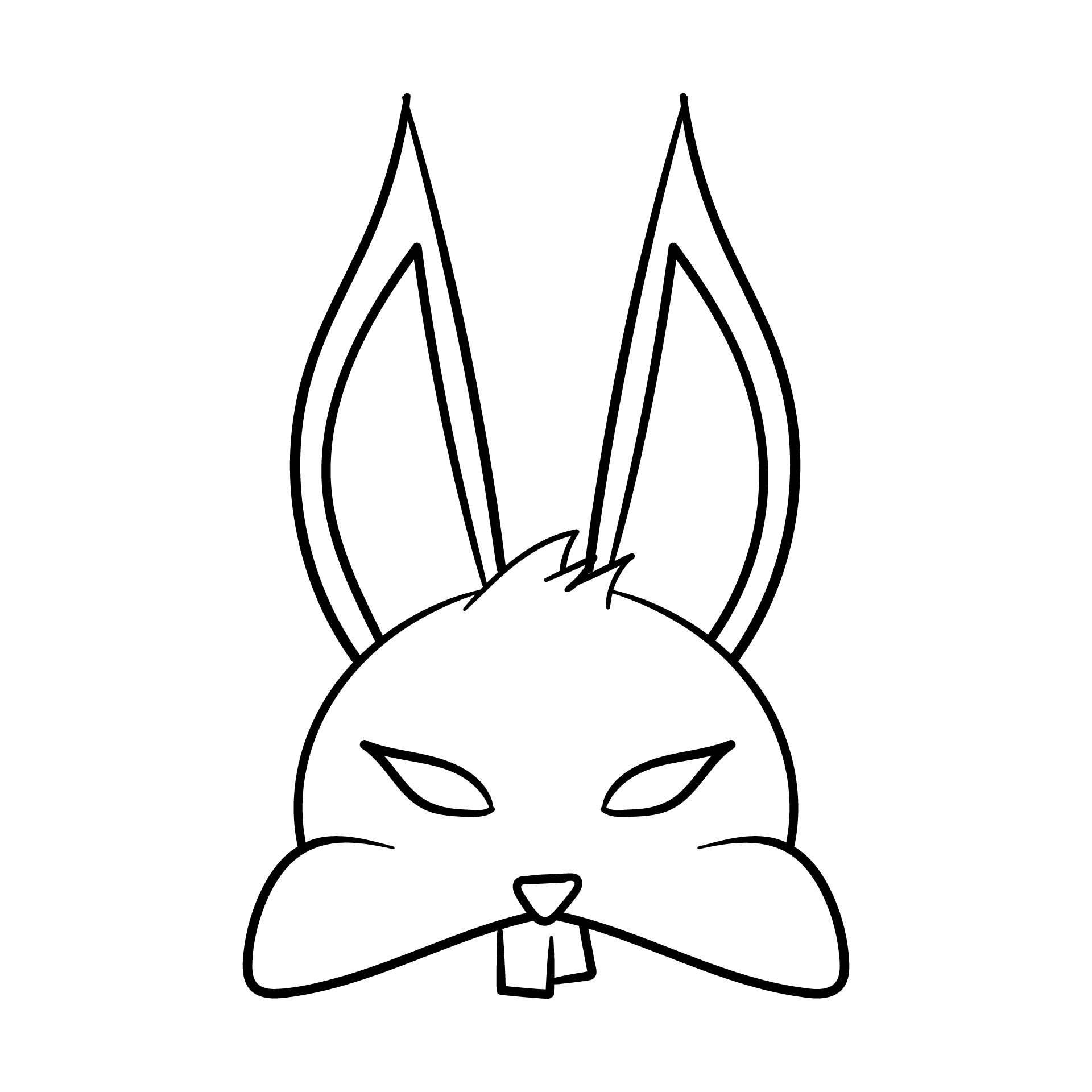 Easter Bunny Mask Printable Coloring Page