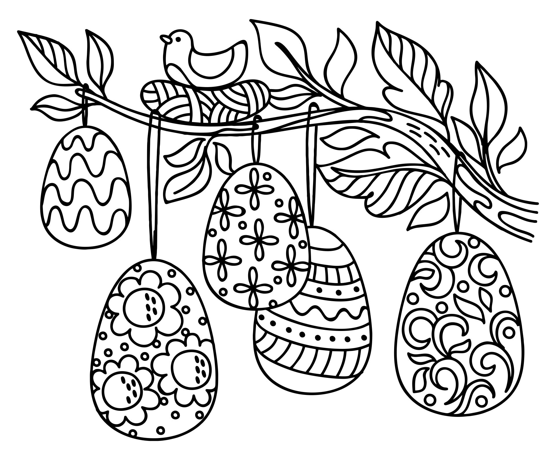 Easter Egg Mindfulness Coloring Pages Printable
