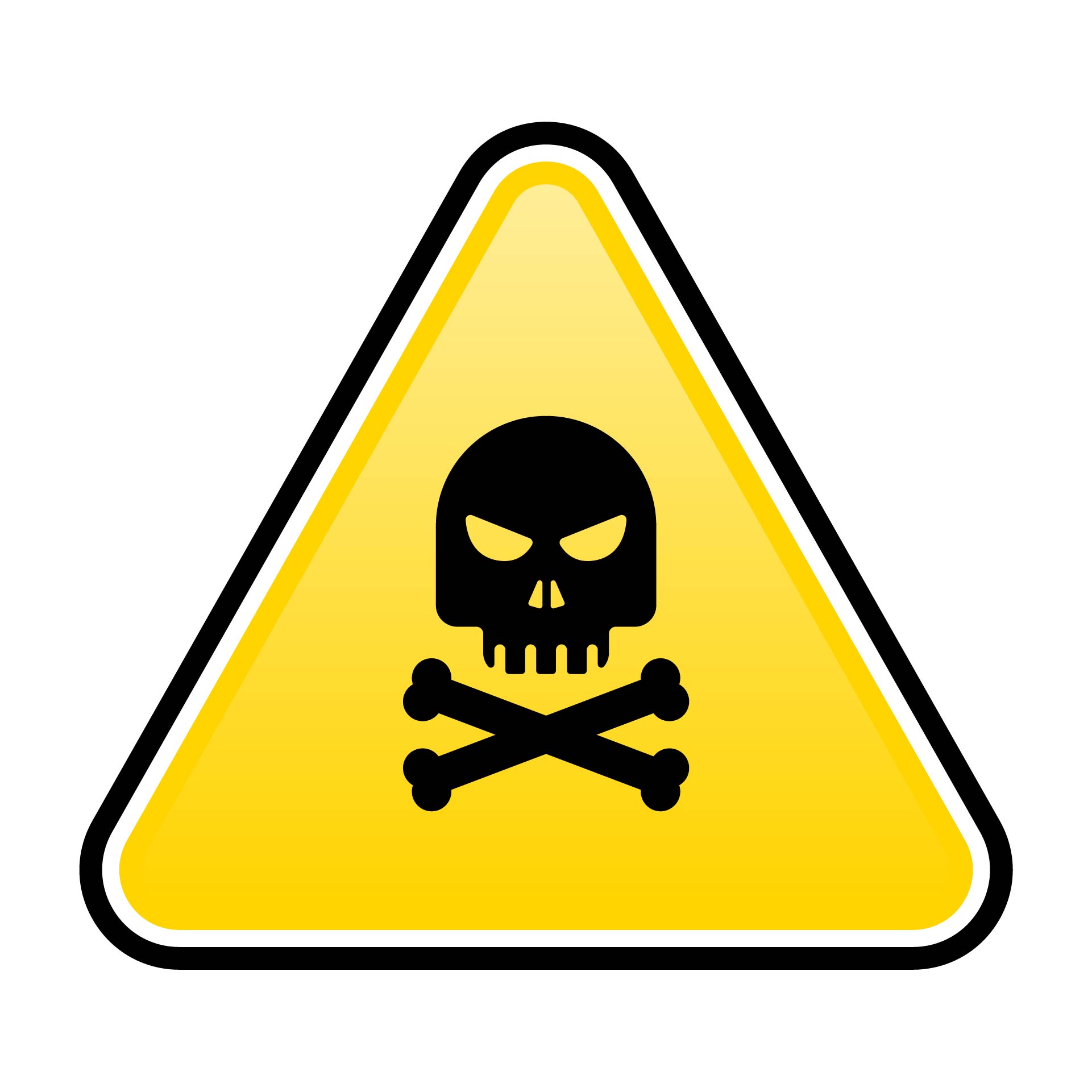 Poison Hazard Symbol Skull And Crossbones Sign Template