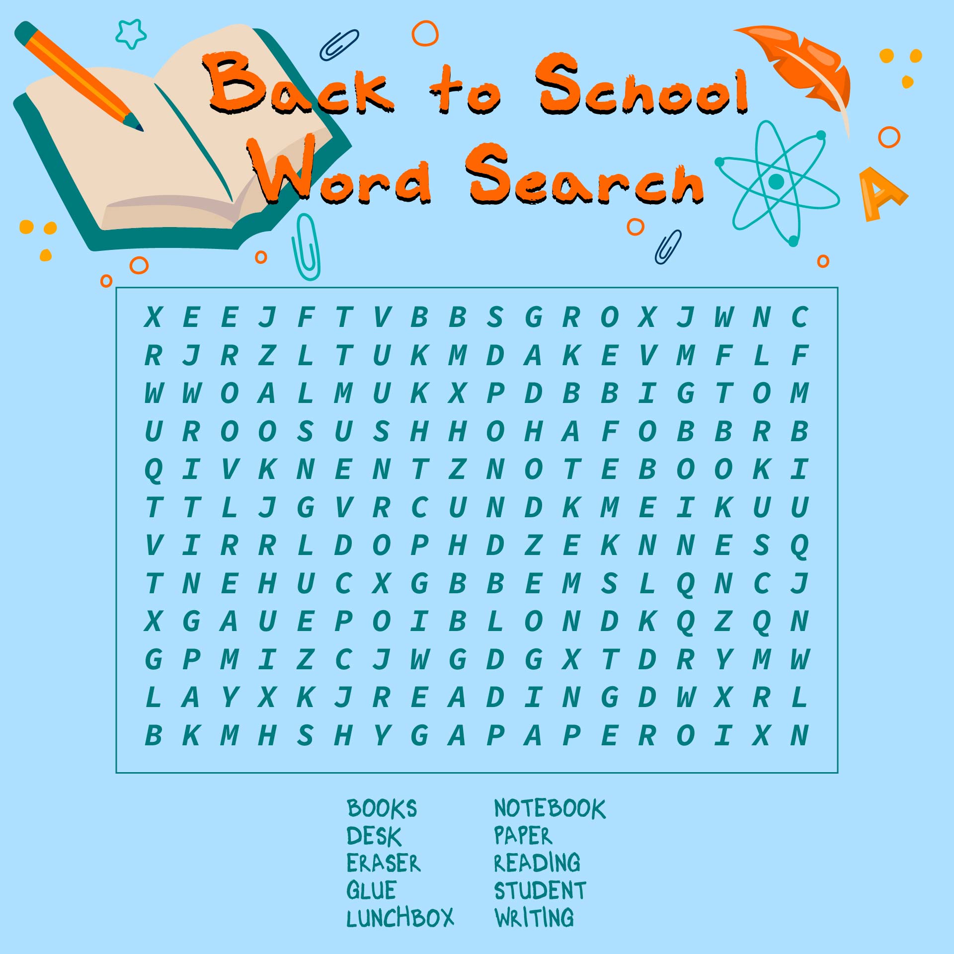 Preschool Word Search Puzzles Printable