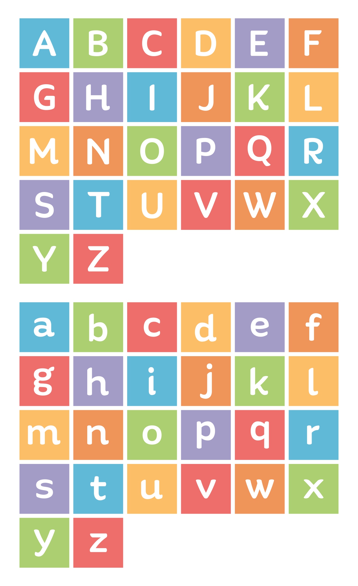 Printable Alphabet Letter Squares