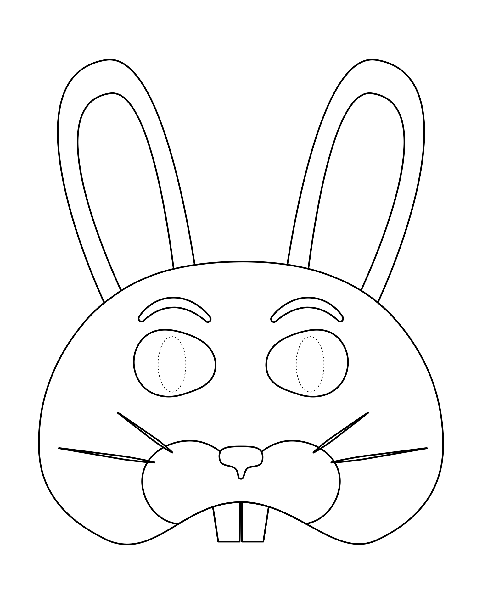 Printable Bunny Mask Templates