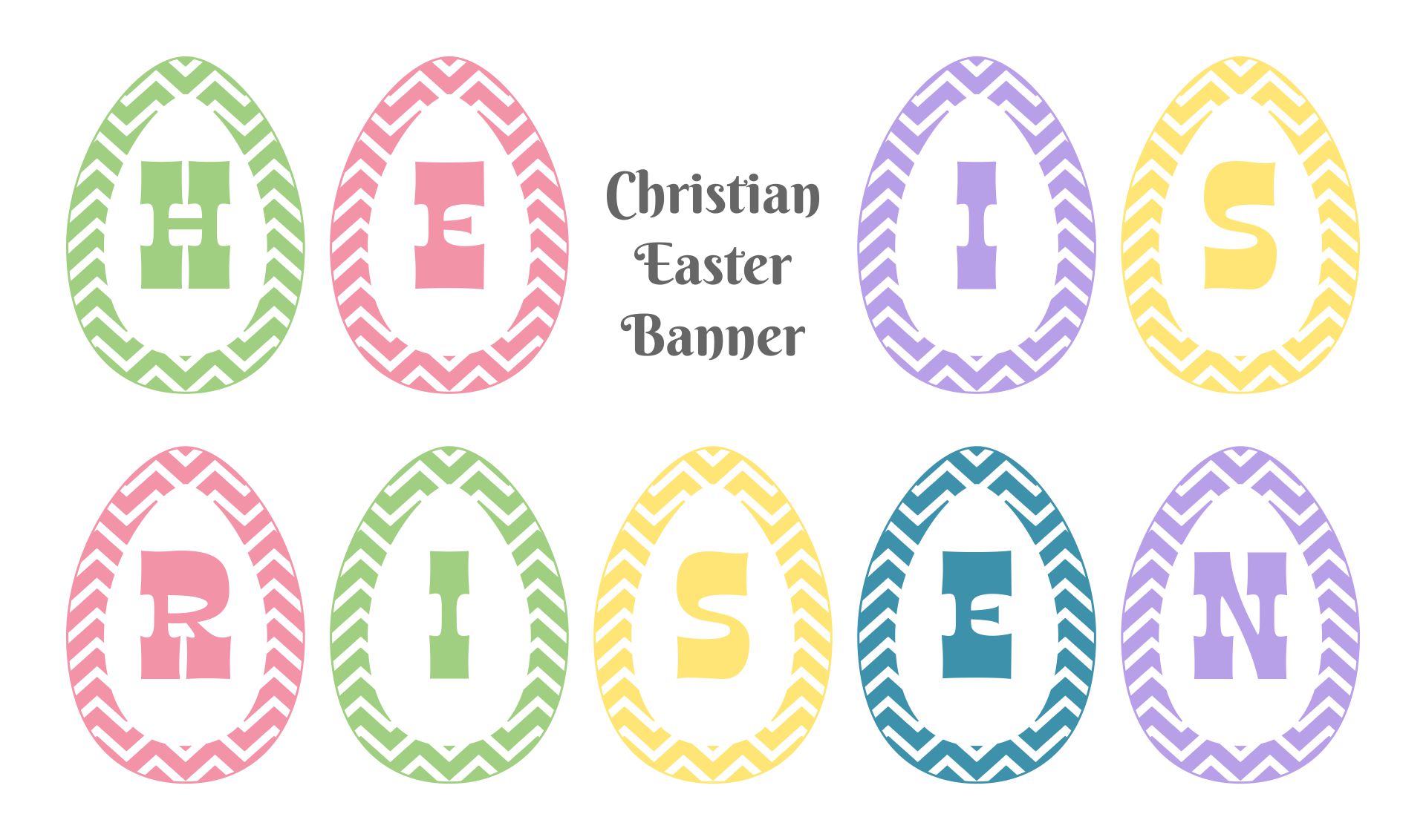 Printable Christian Easter Banner