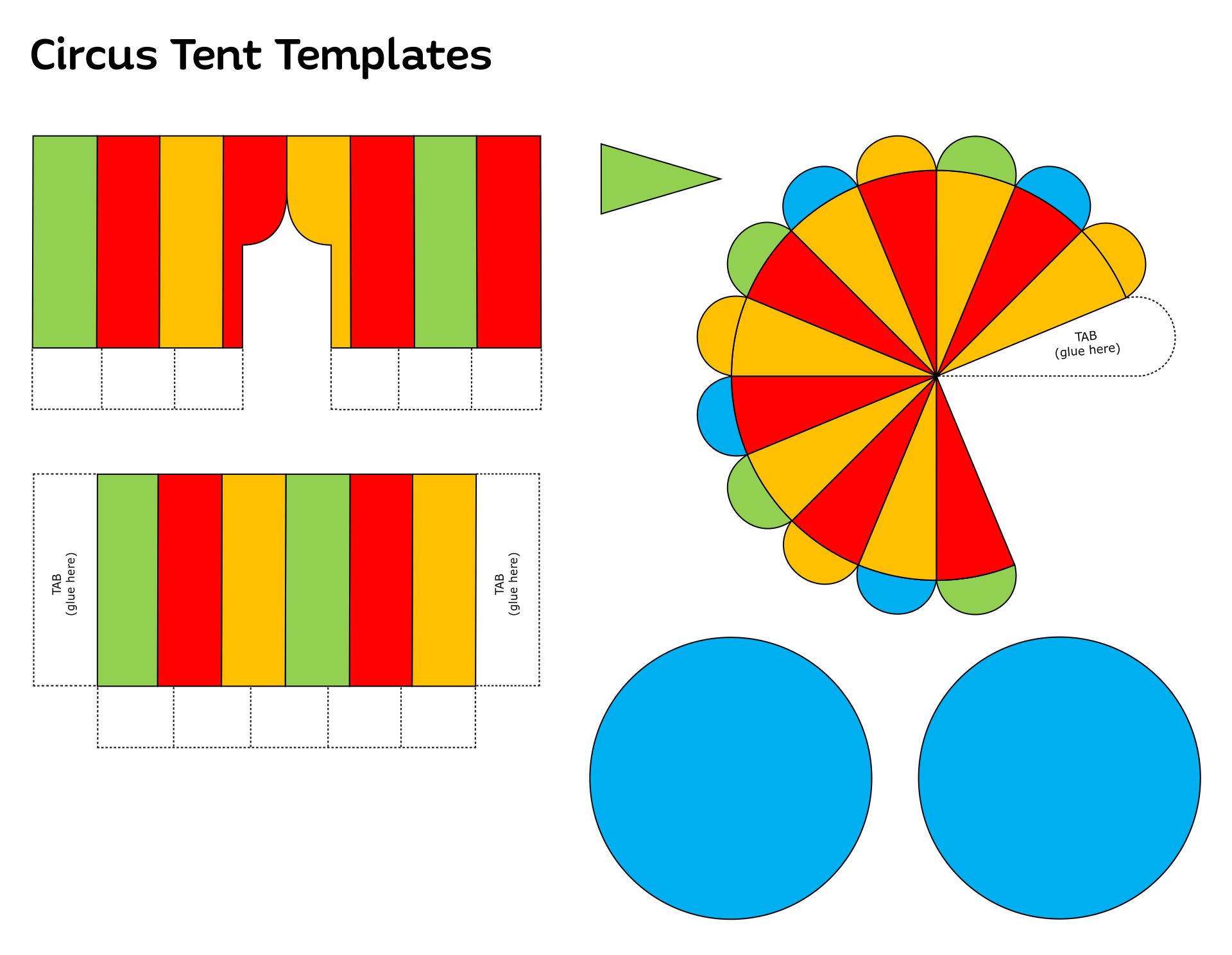 Printable Circus Tent Templates