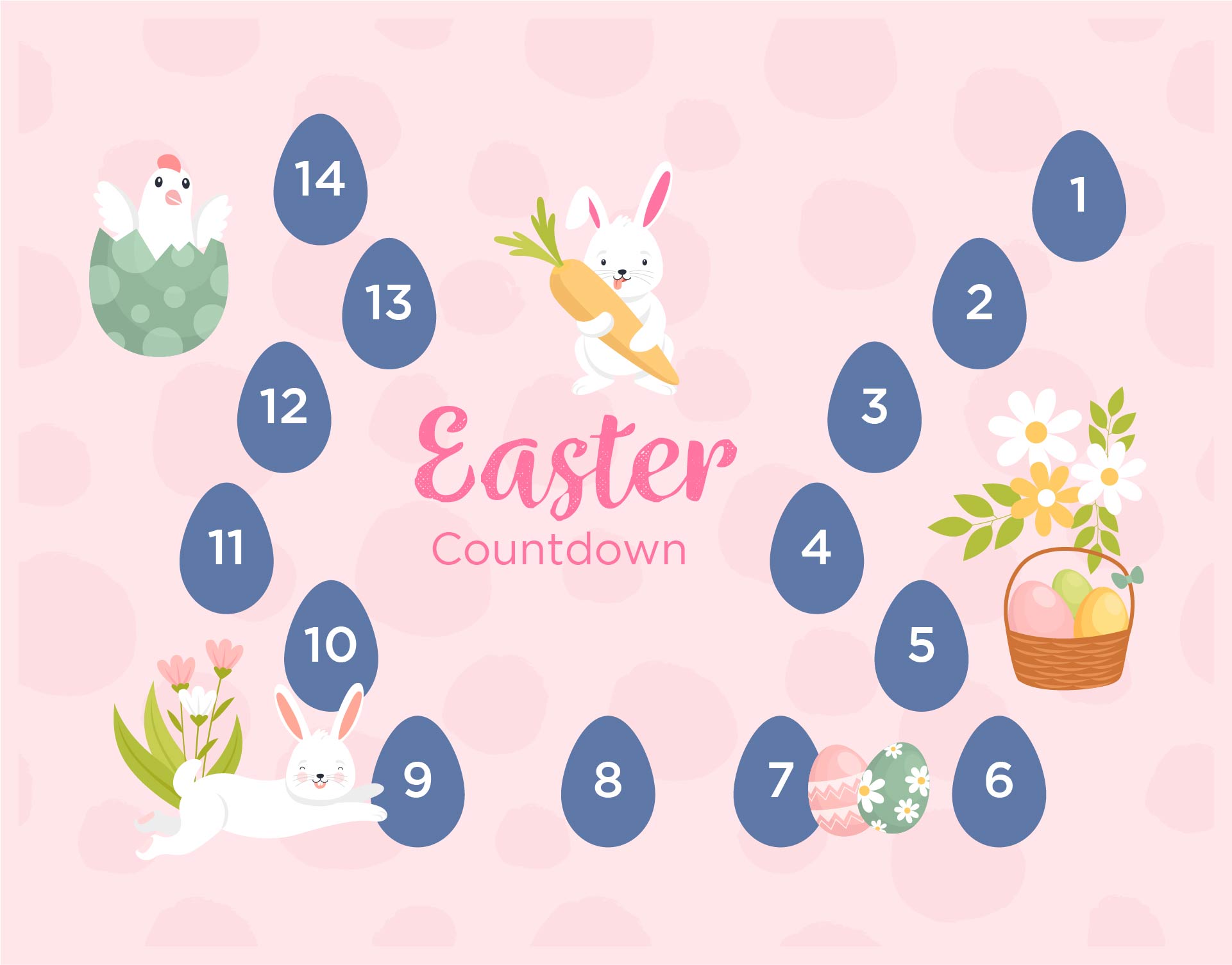 Printable Countdown To Easter Template