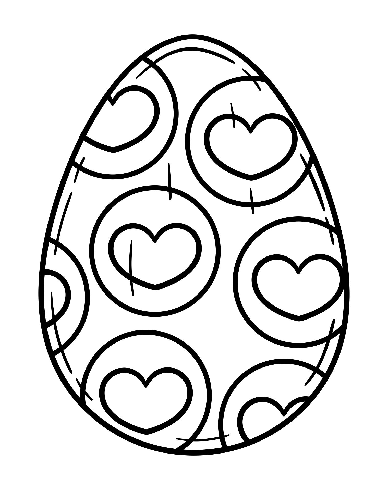 Printable Cute Easter Egg Coloring Page