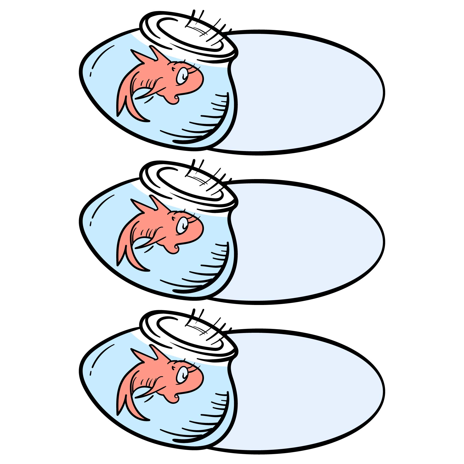Printable Dr. Seuss Fish Bowl Tags