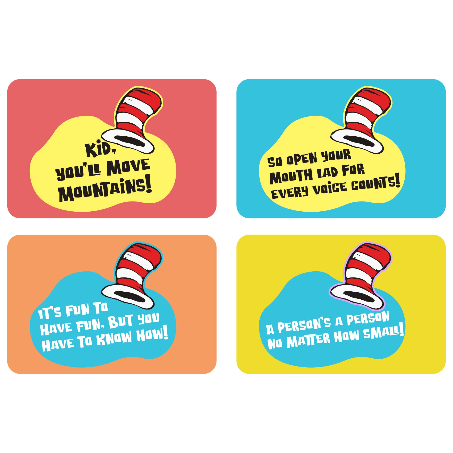 Printable Dr. Seuss Lunch Notes Template