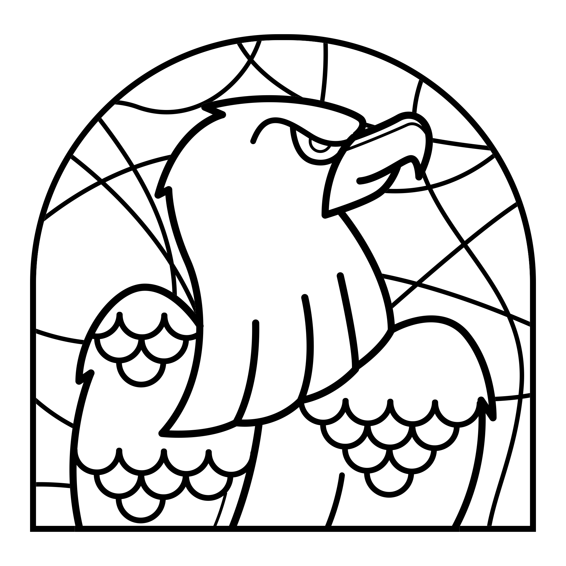 Printable Eagle Stained Glass Pattern